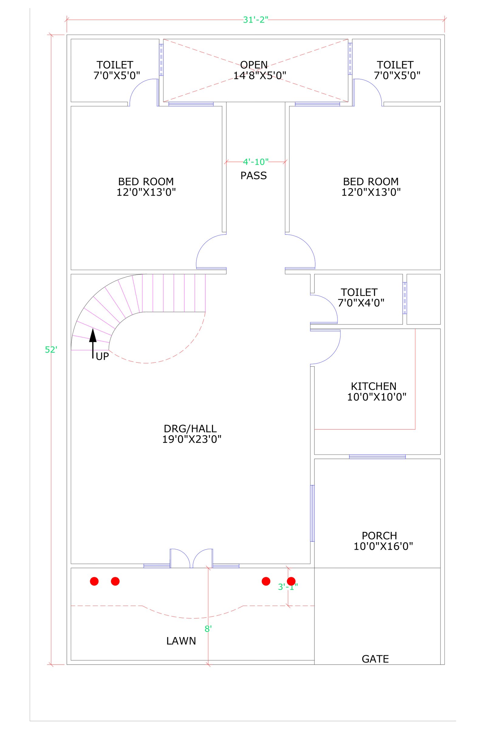 31x52 indian style house design