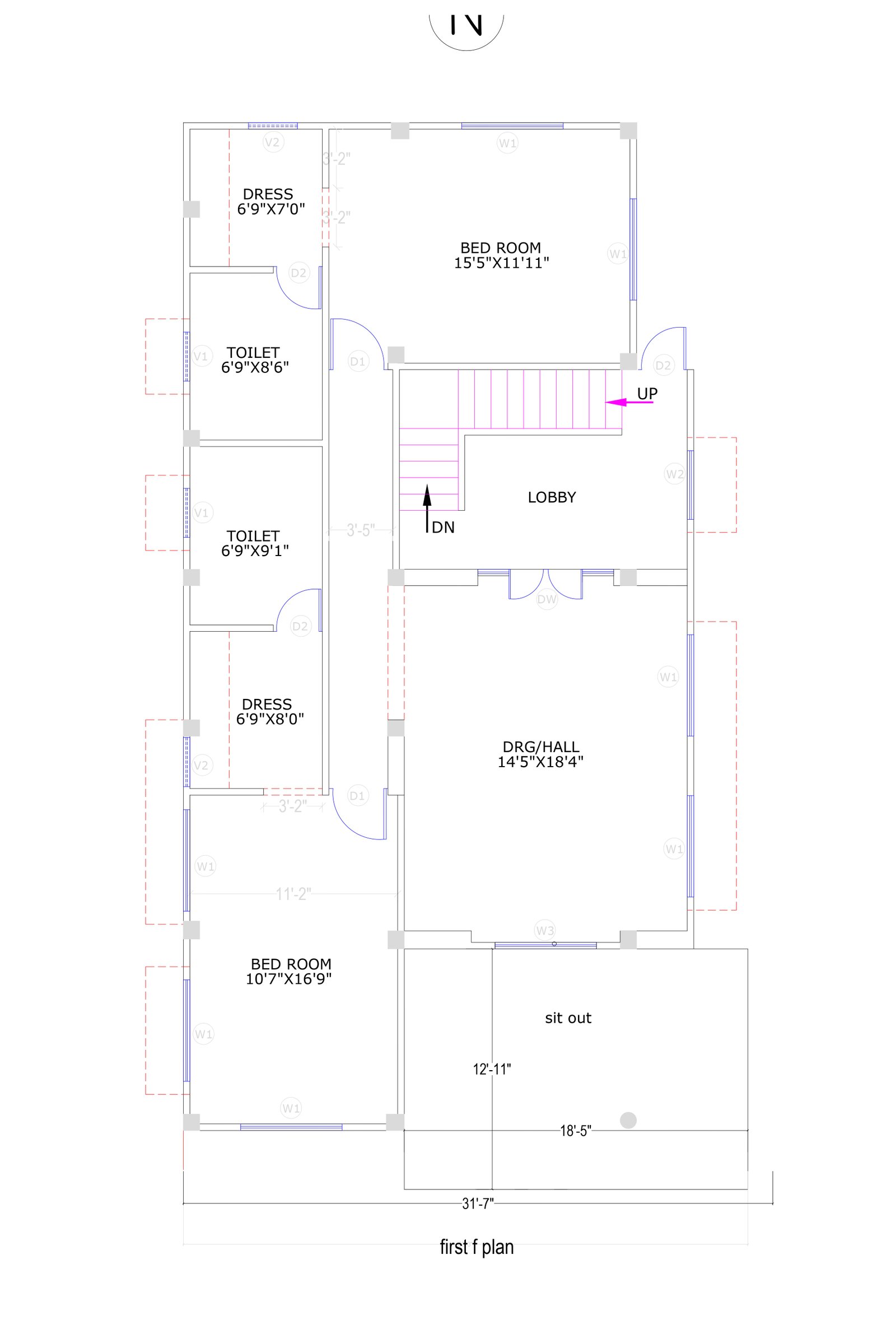 31x68-Modern-duplex-house-design-first-floor-2501