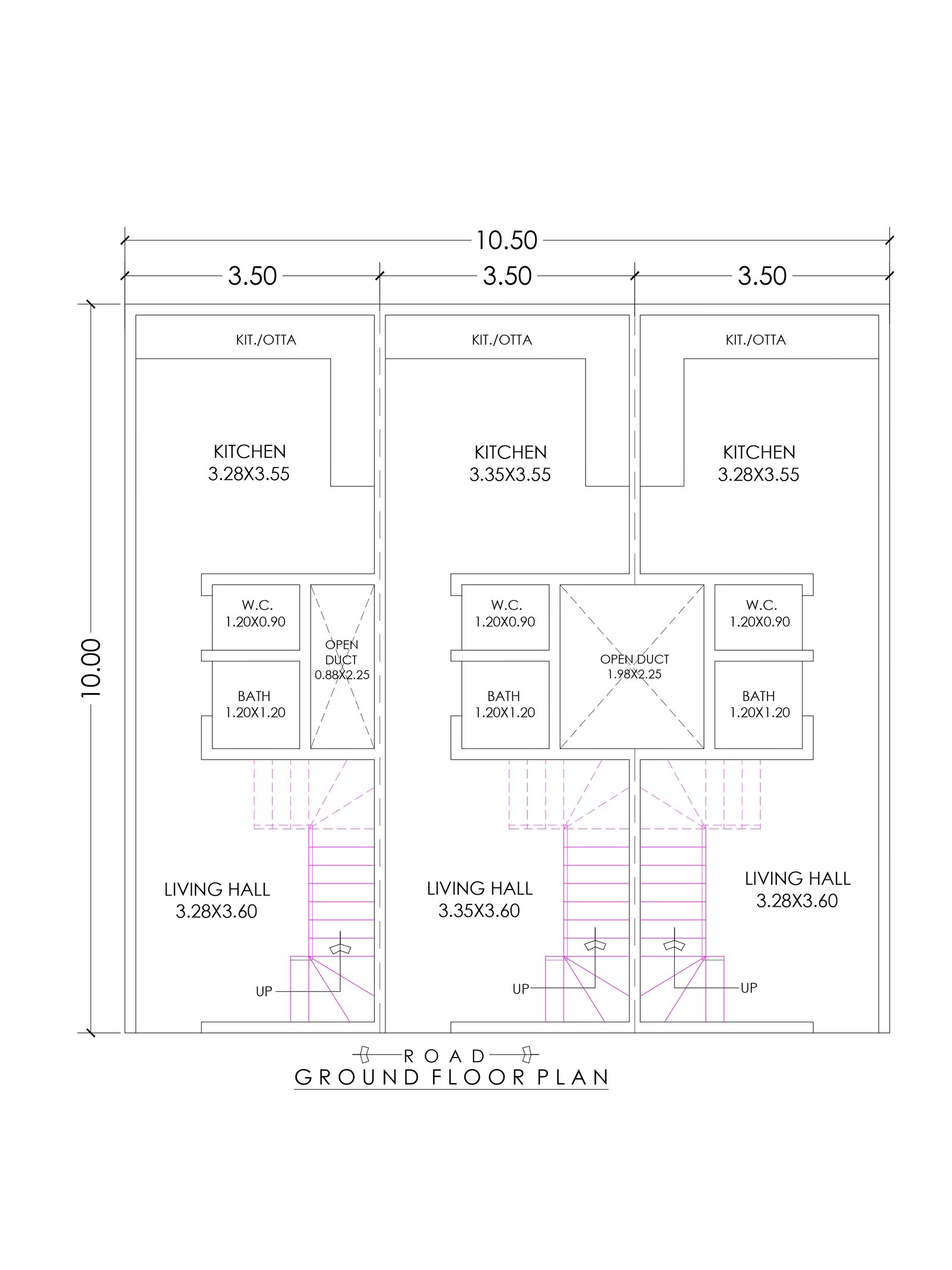 32x35 rental purpose house plans