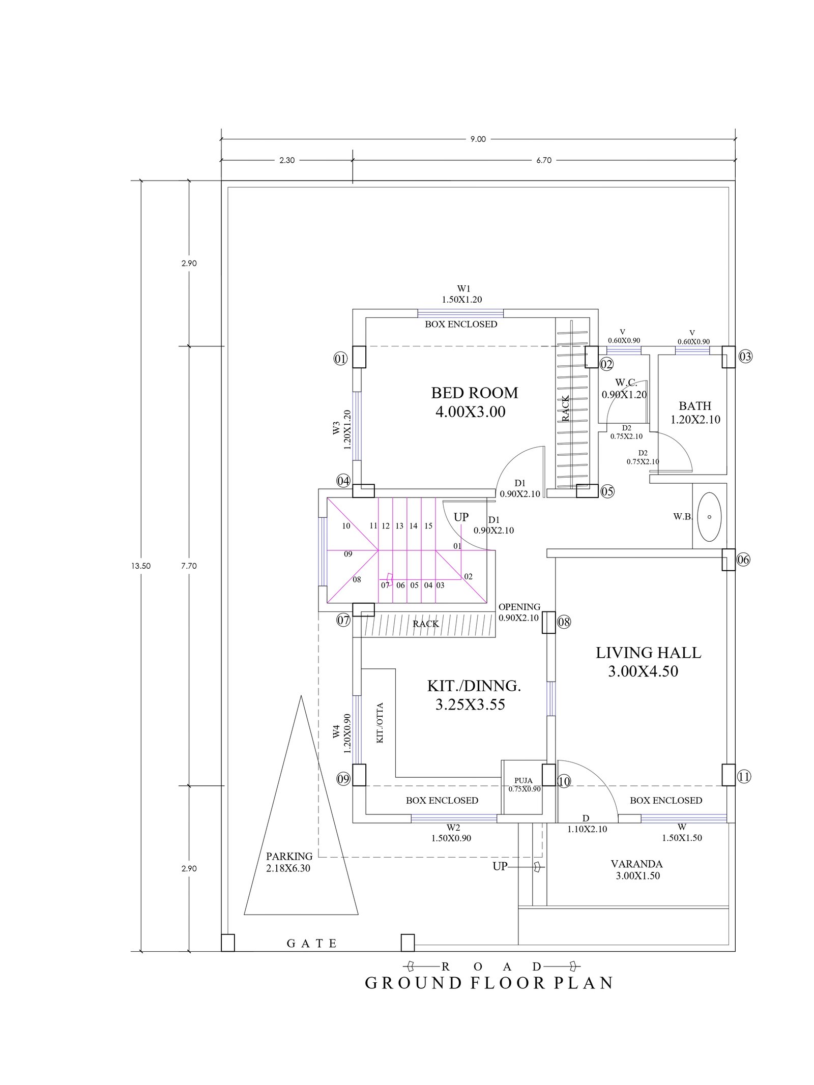 32x35 small home design