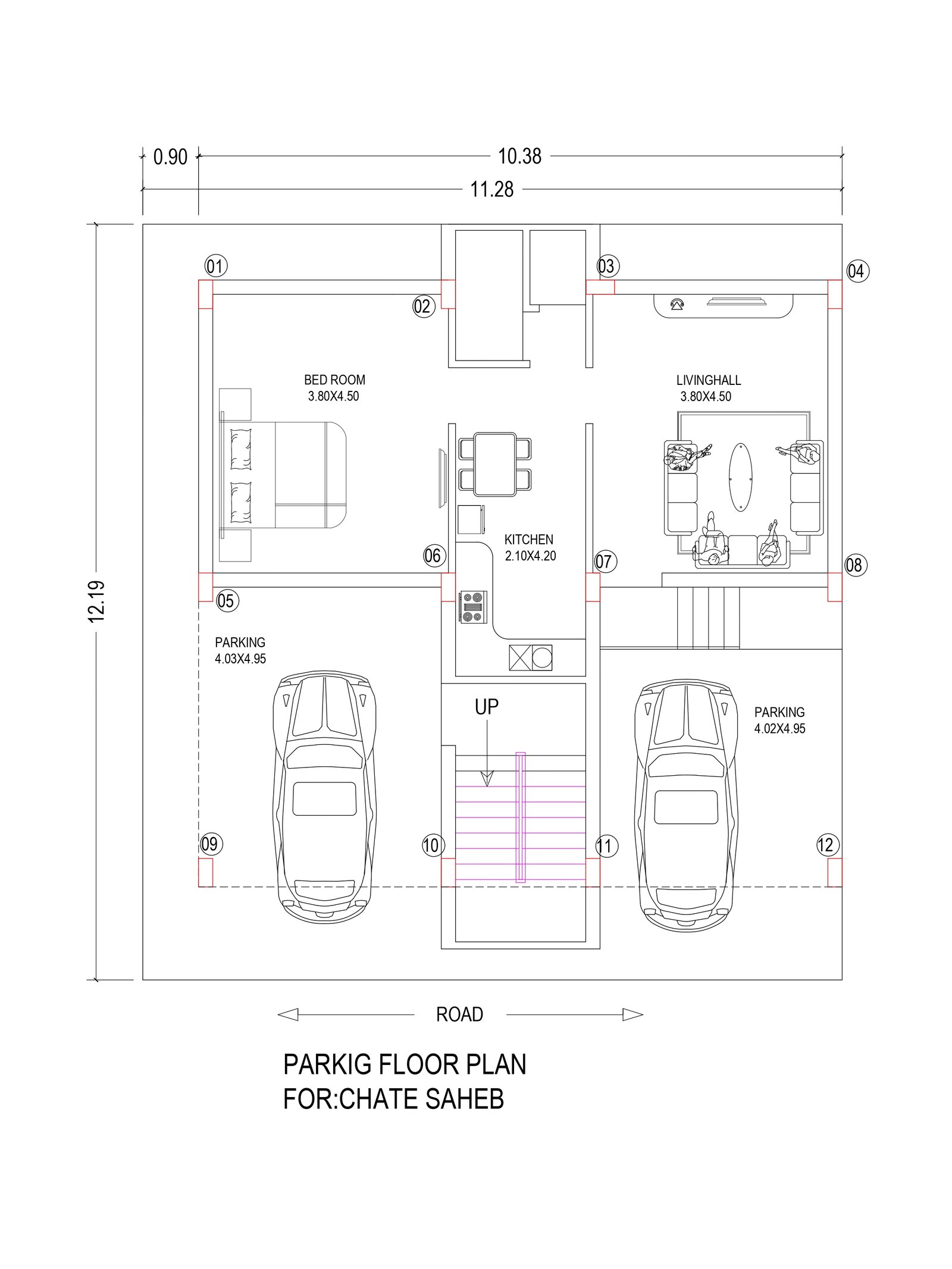 32x38 3 floor house design