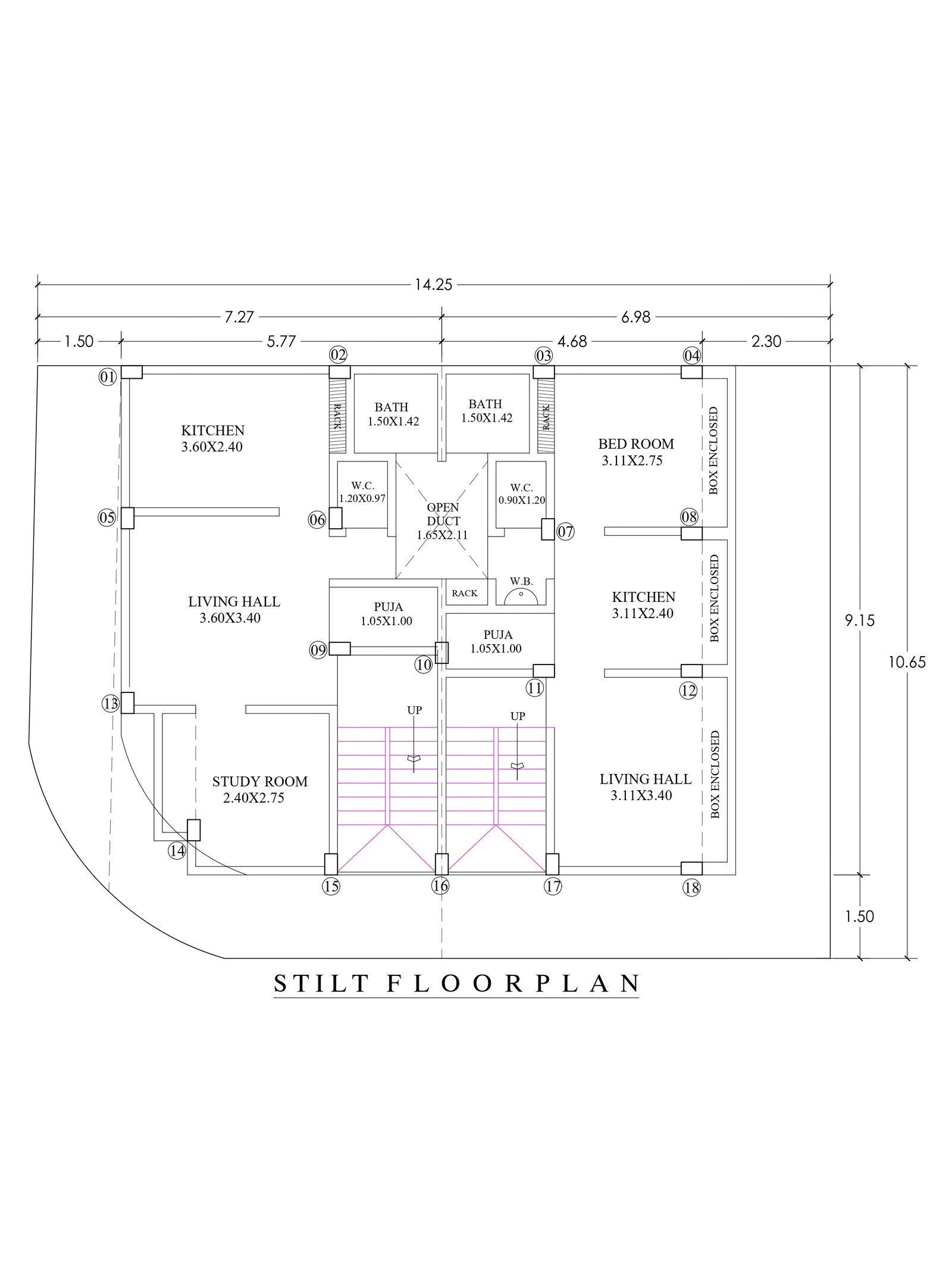 32x45 modern classic villa design