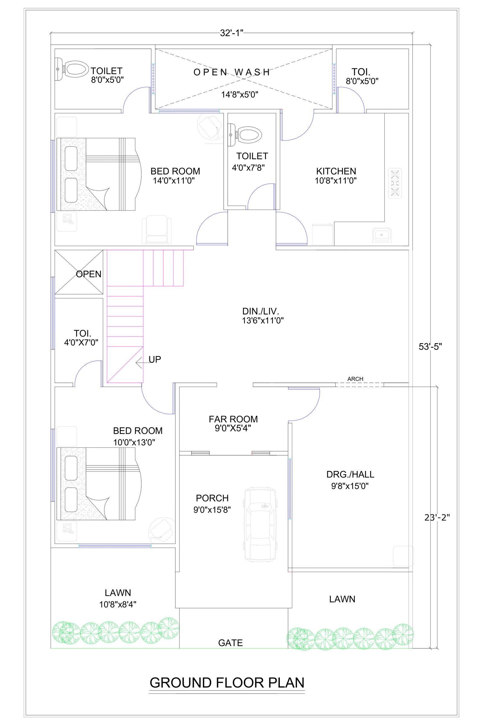32x53 design home plans