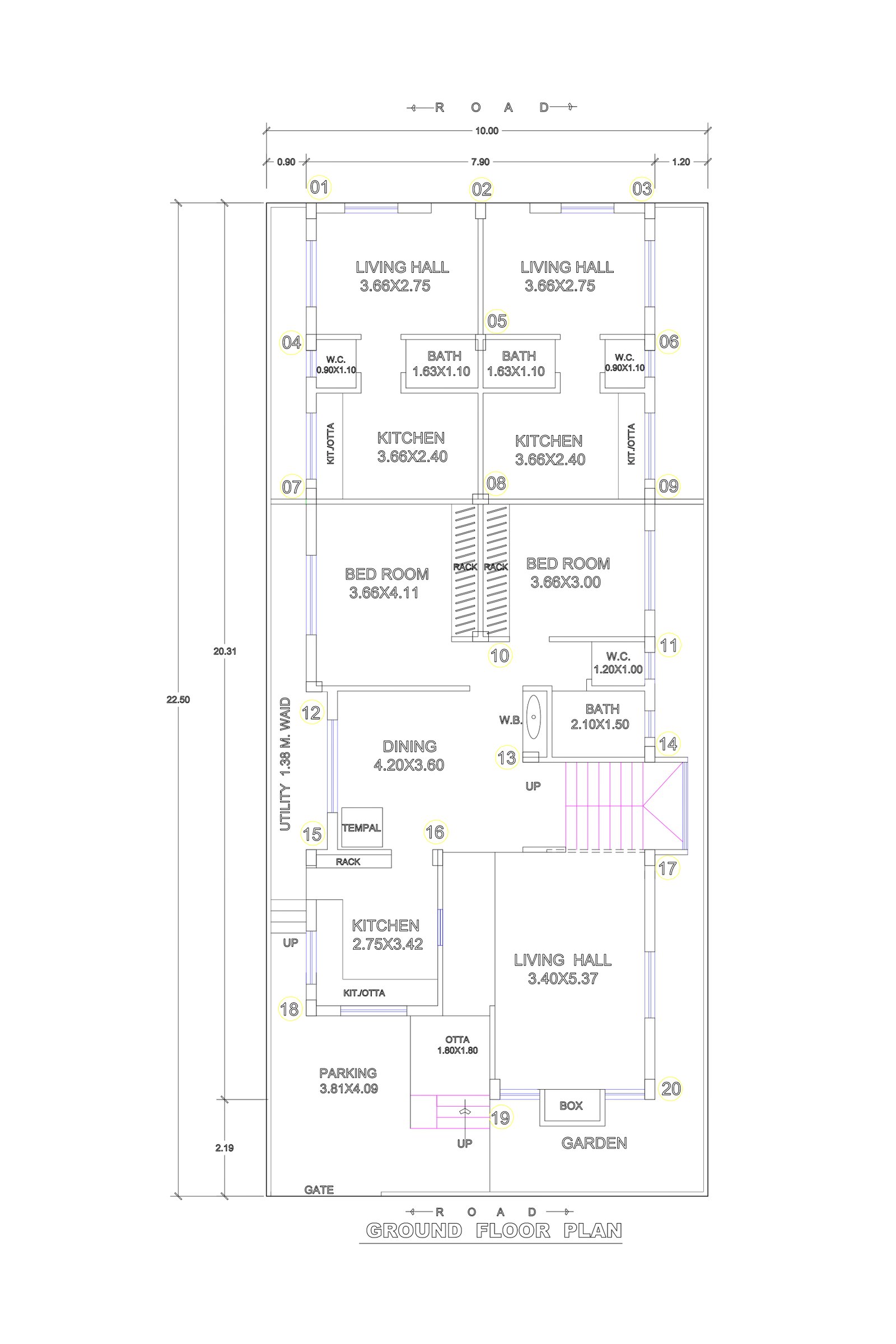 32x64 rental purpose house plans