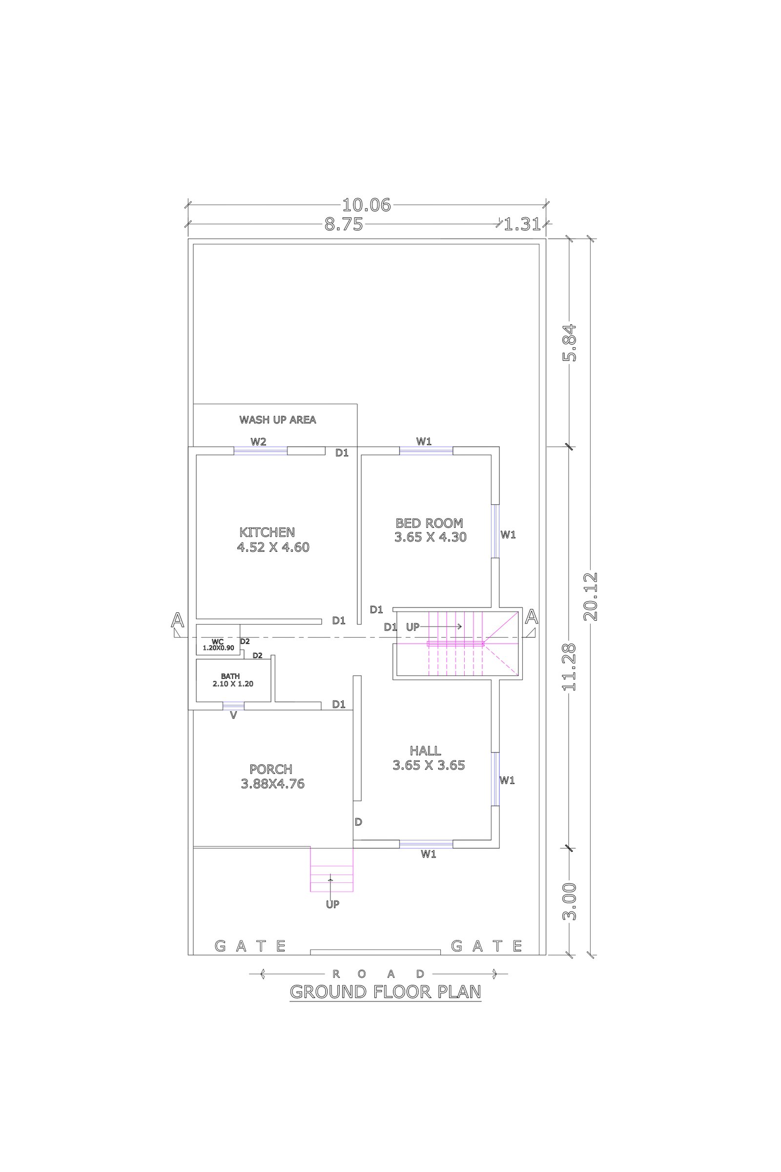 32x65 simple small house designs
