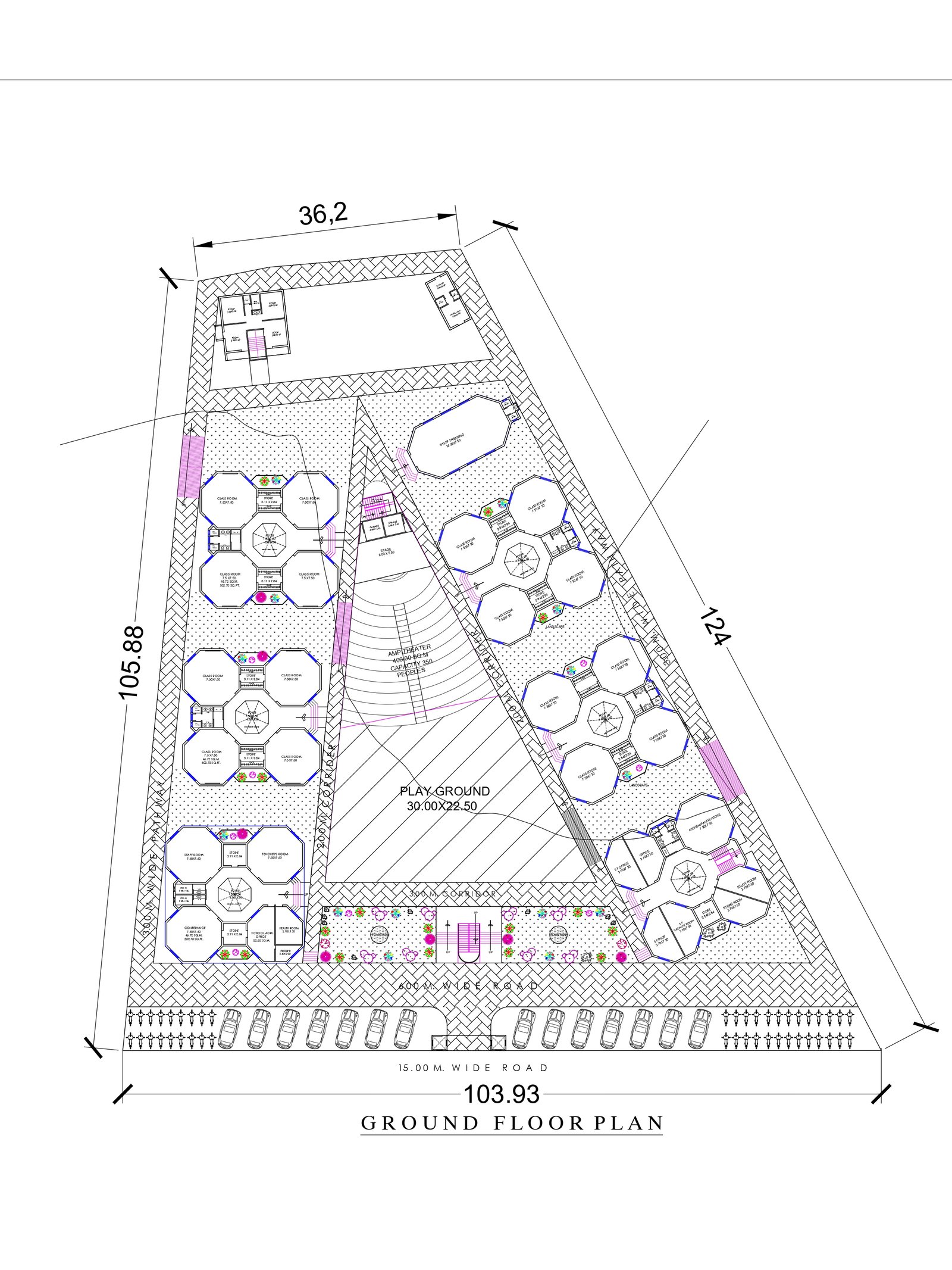 330x340 school building design