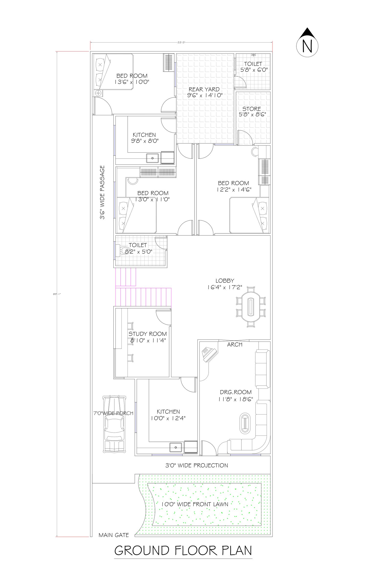33x89 home builder blueprints