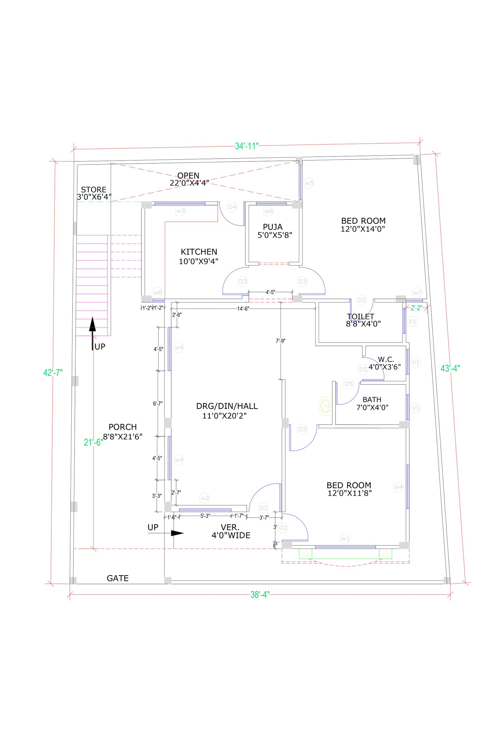 34x42 design home plans