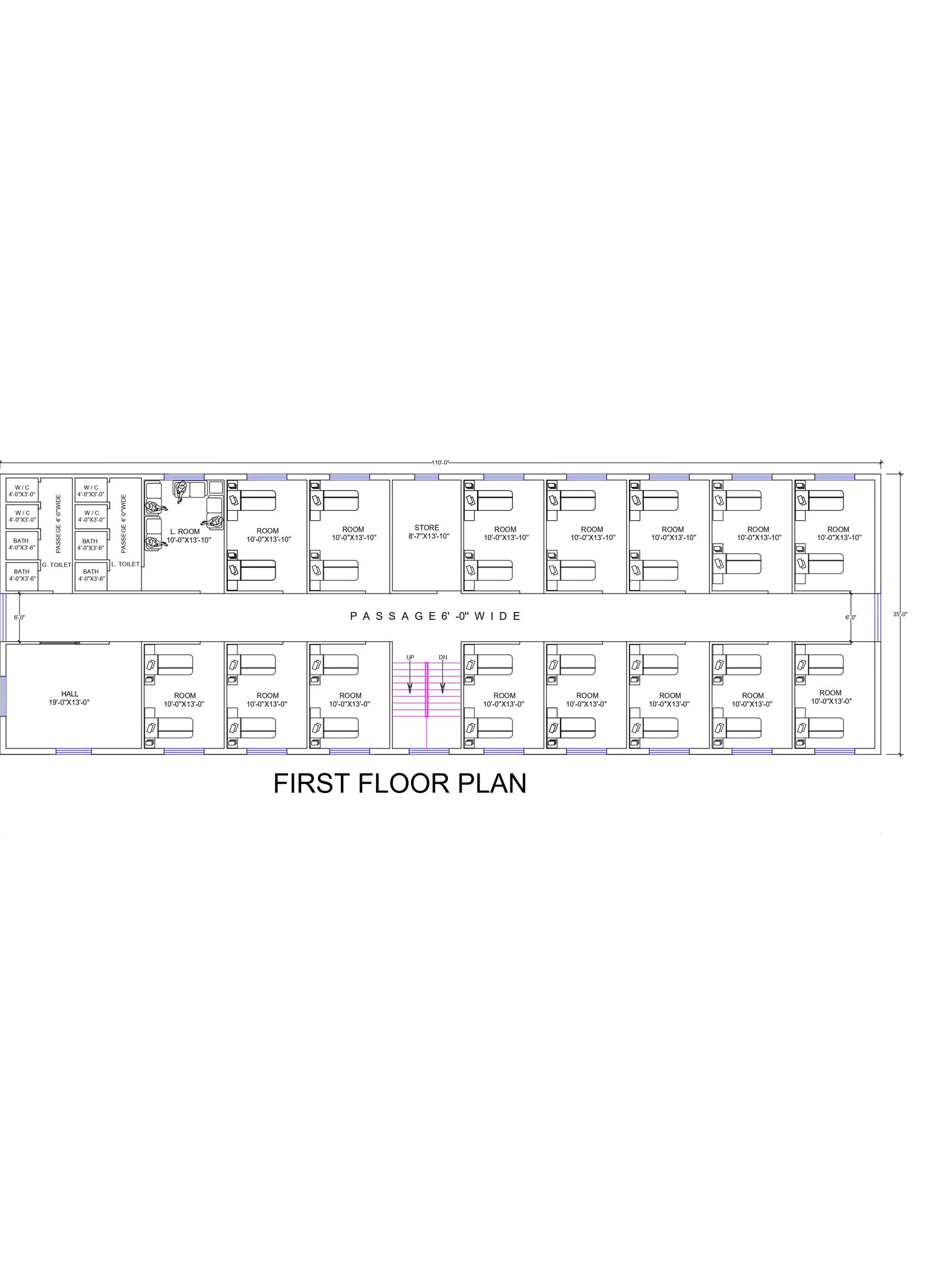 35x110-Hotel-building-design-first-floor-2421