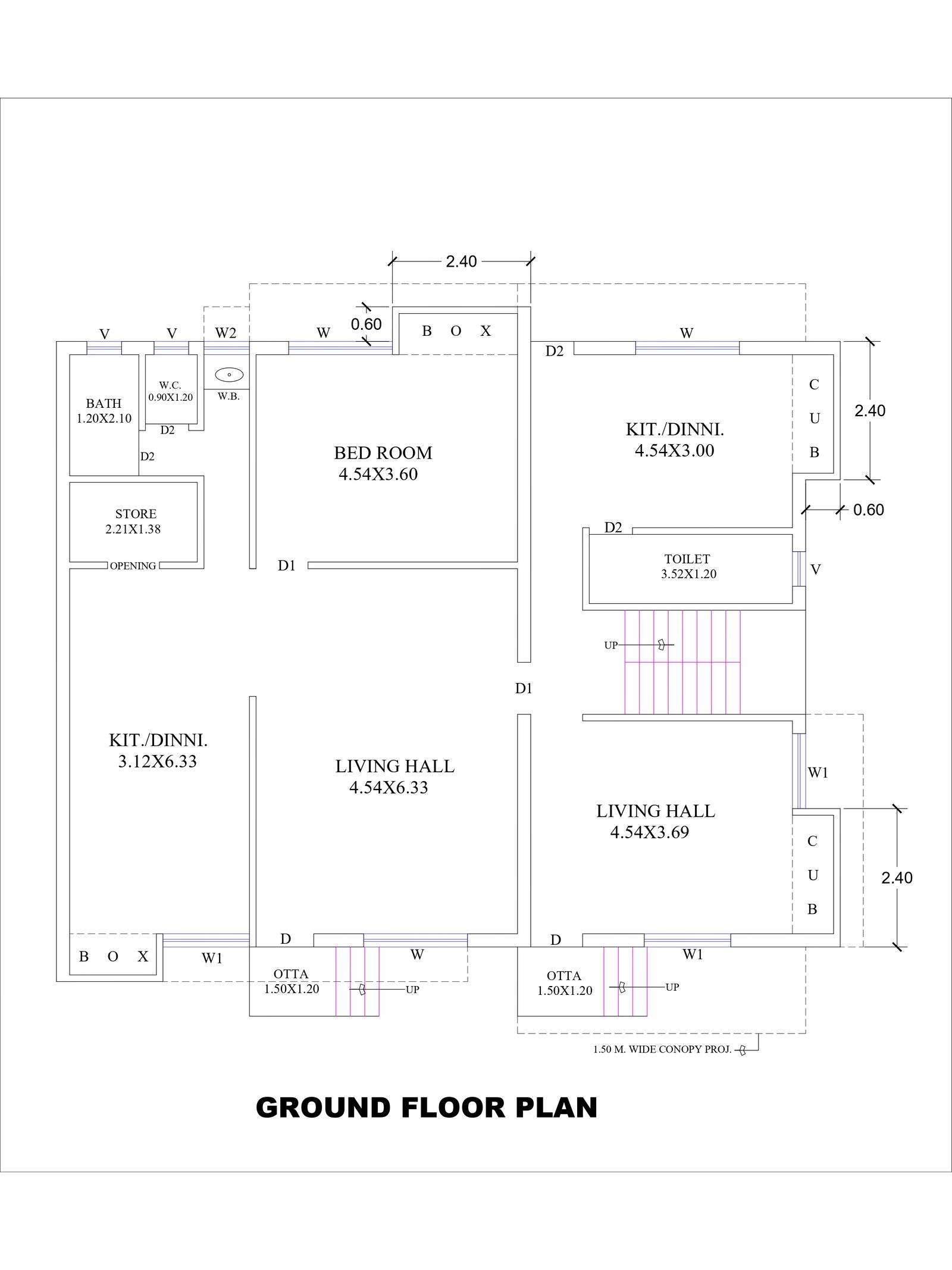 35x42 rent house design