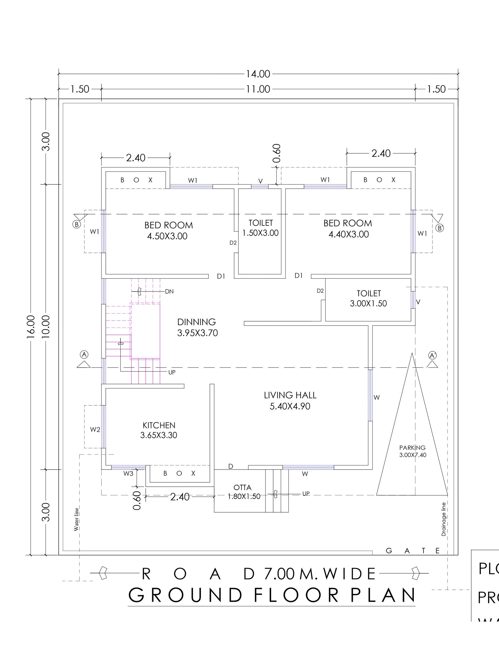 35x45 floor map drawing