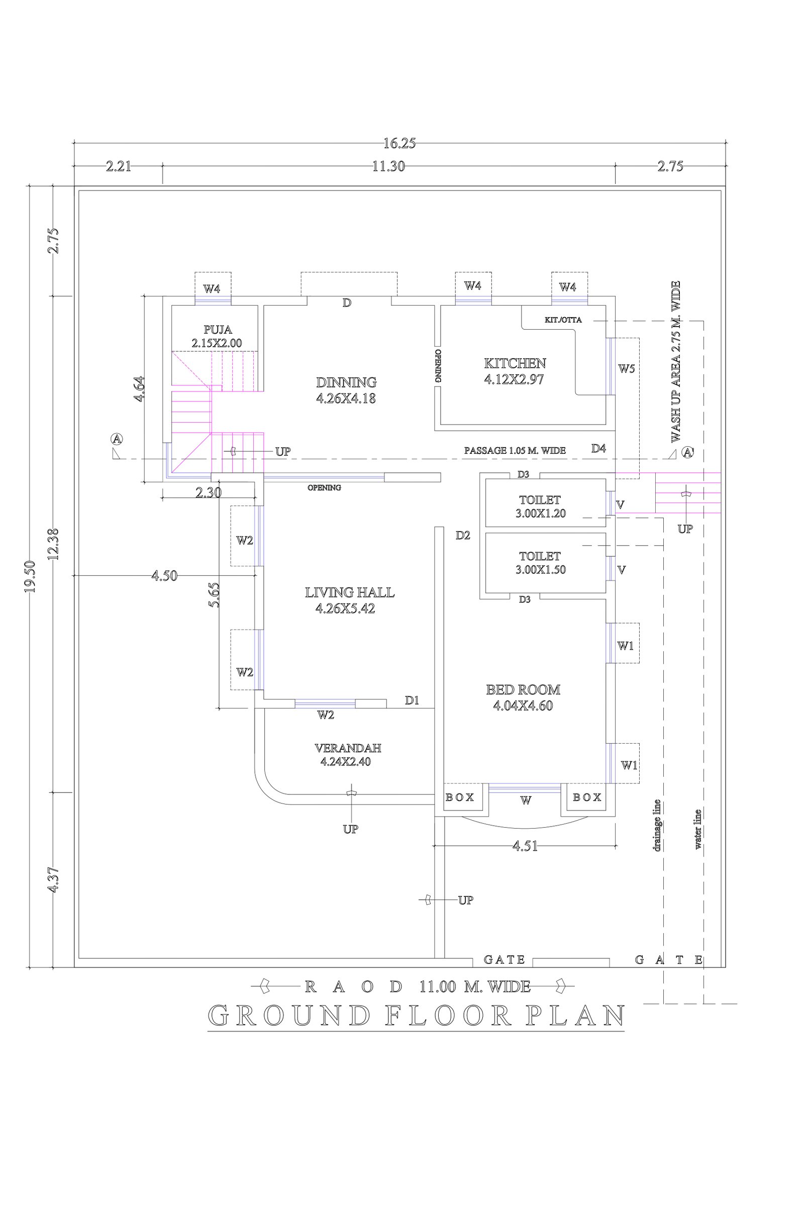 36x40 1500 sqft house plan design