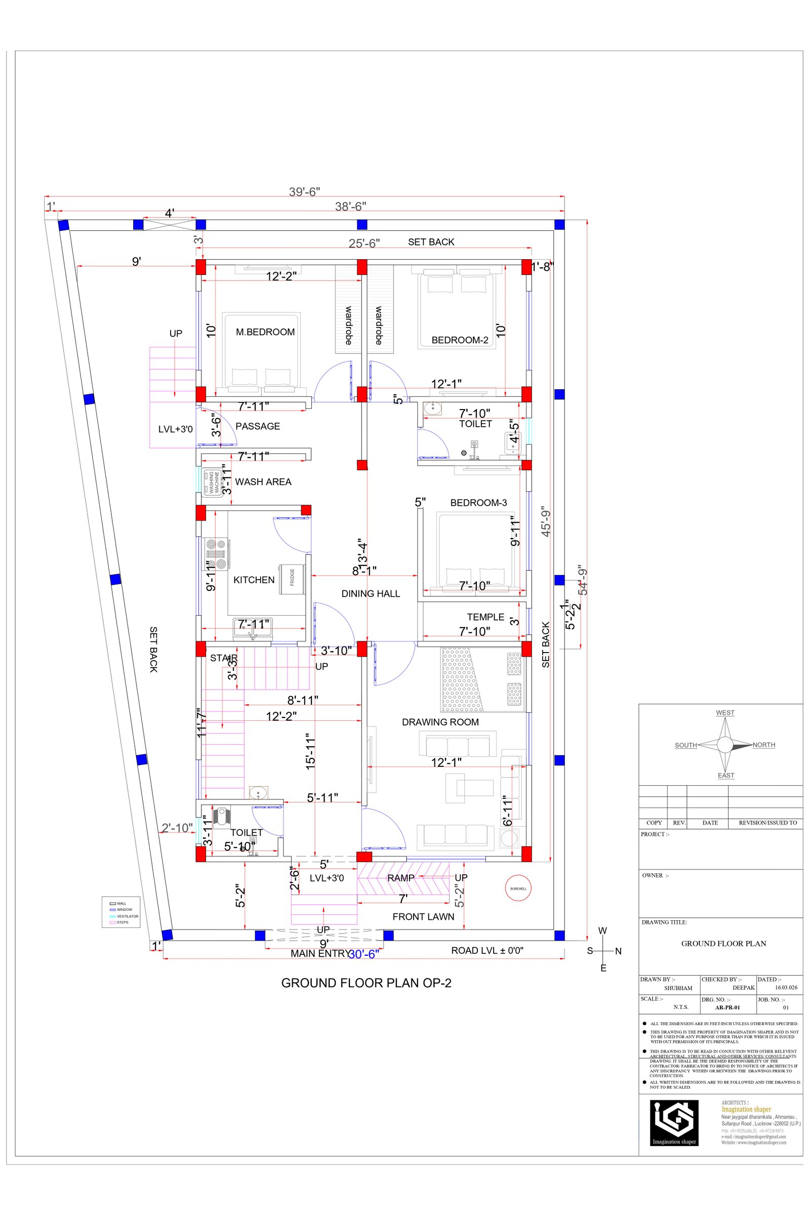 36x54 2bhk home design