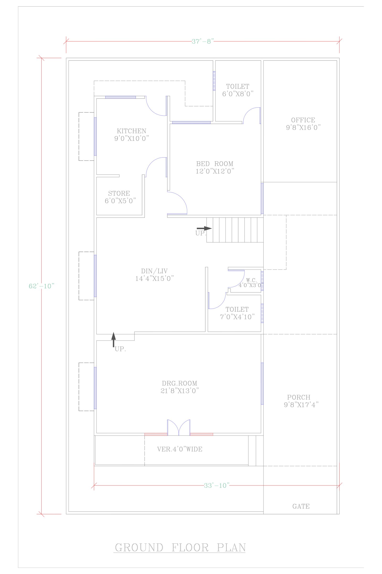 37x62 floor map design