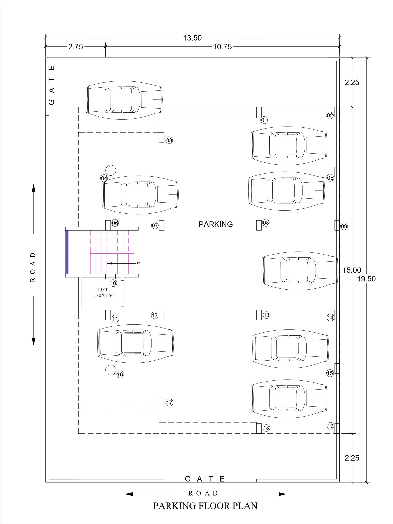 39x54 rental purpose house plans