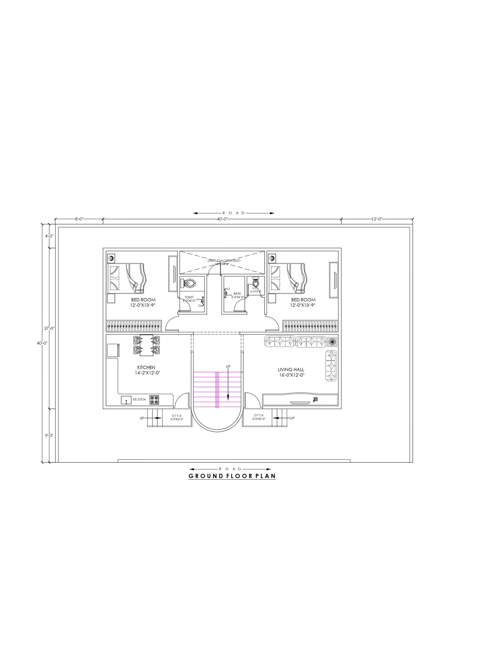 40x40 luxury home design plans