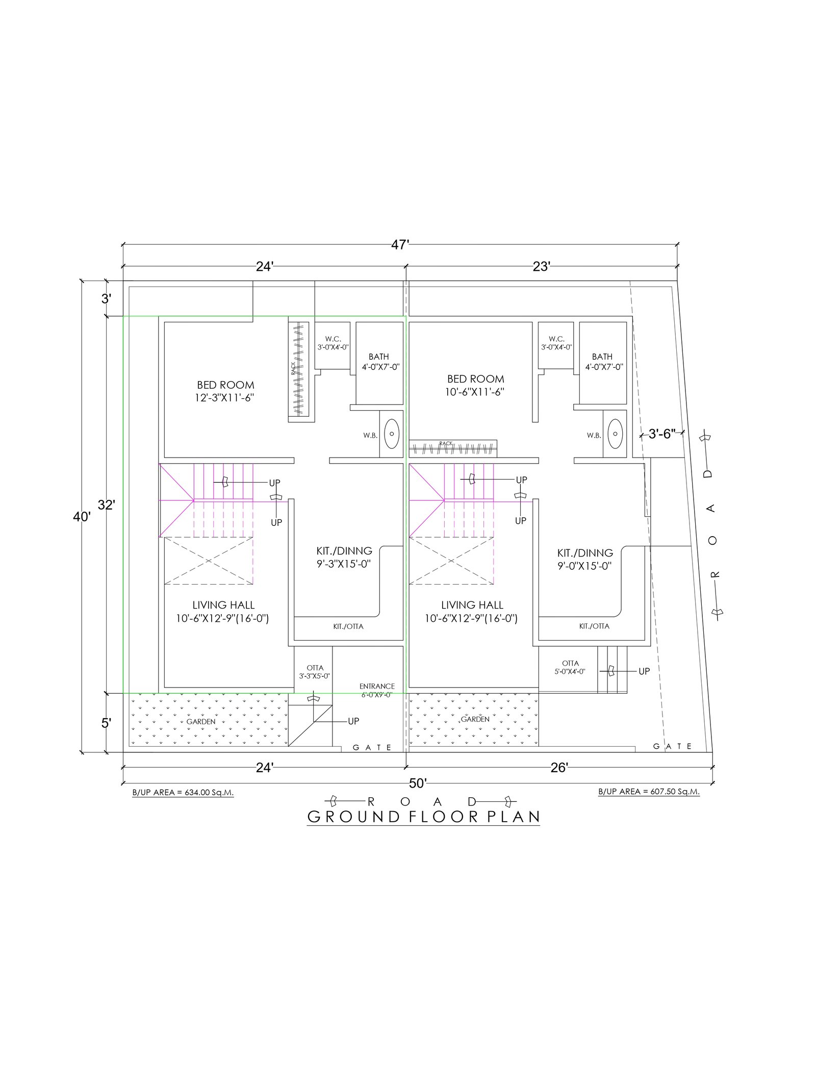40x47 modern house plan