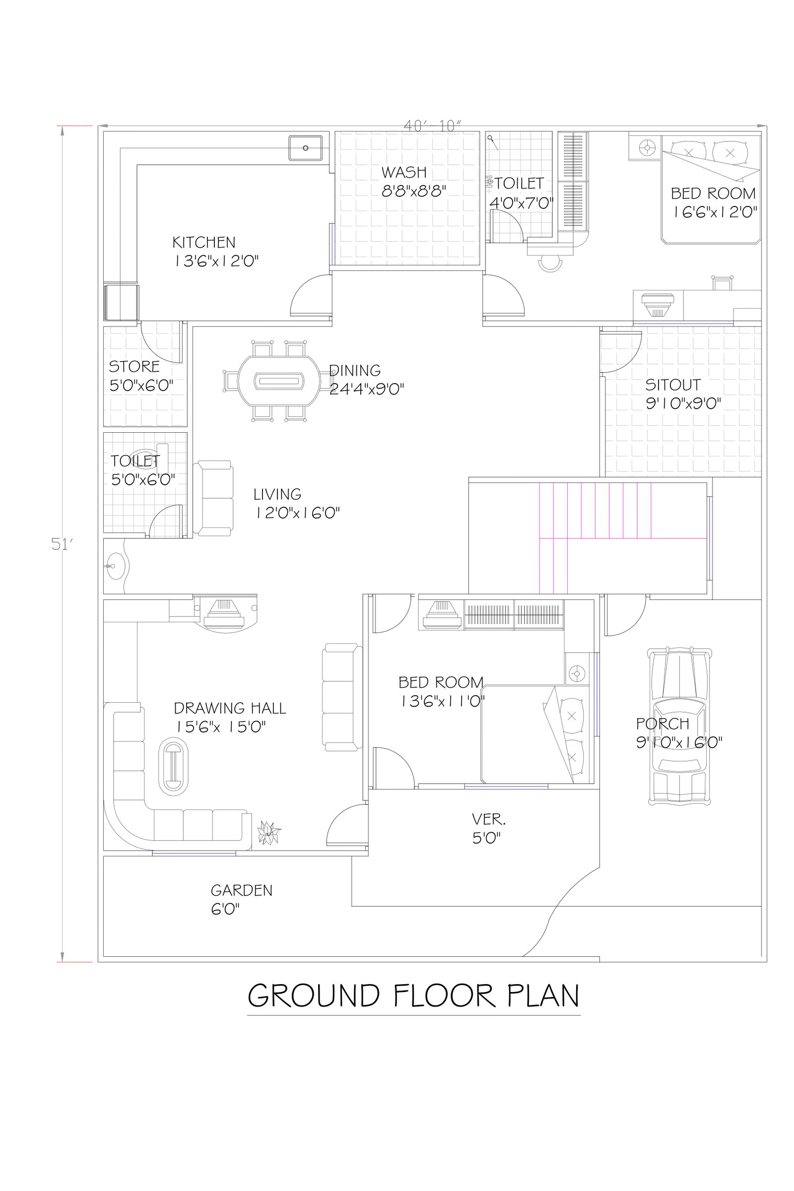 40x48 2d home plan