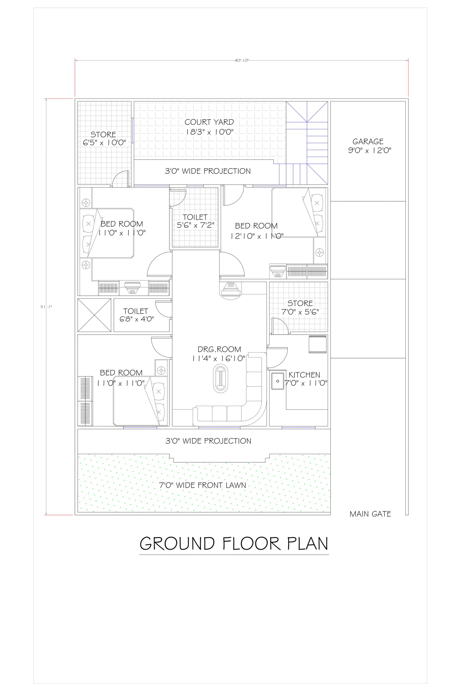 40x50 modern luxury house design