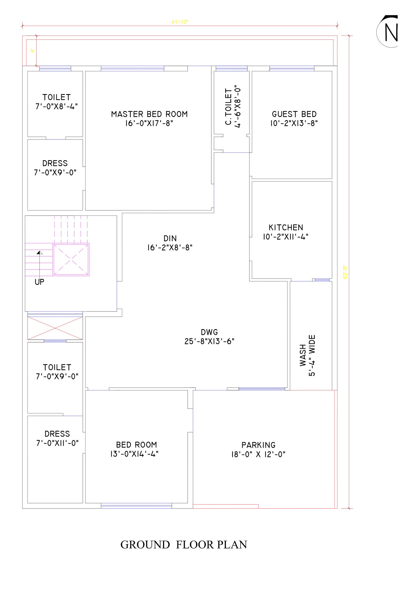 40x62 2d plans of houses