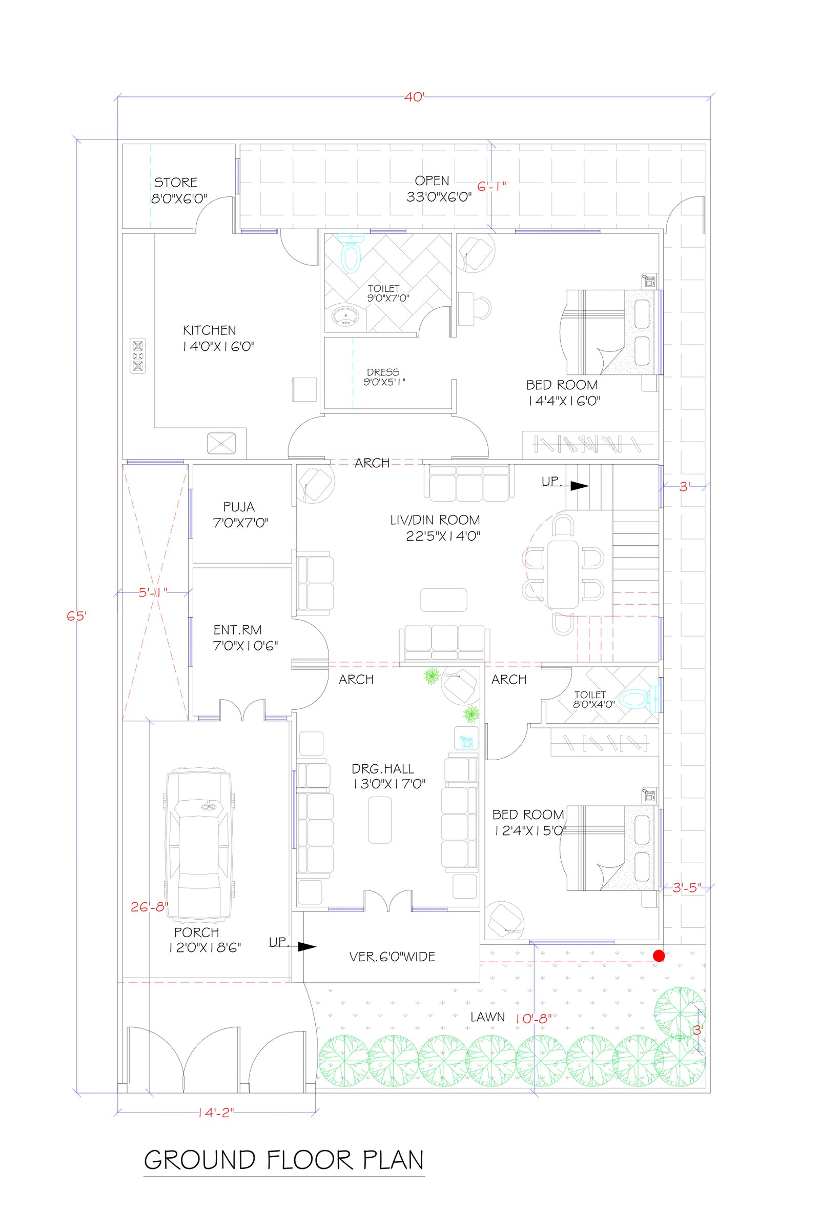 40x69 luxury modern house plans