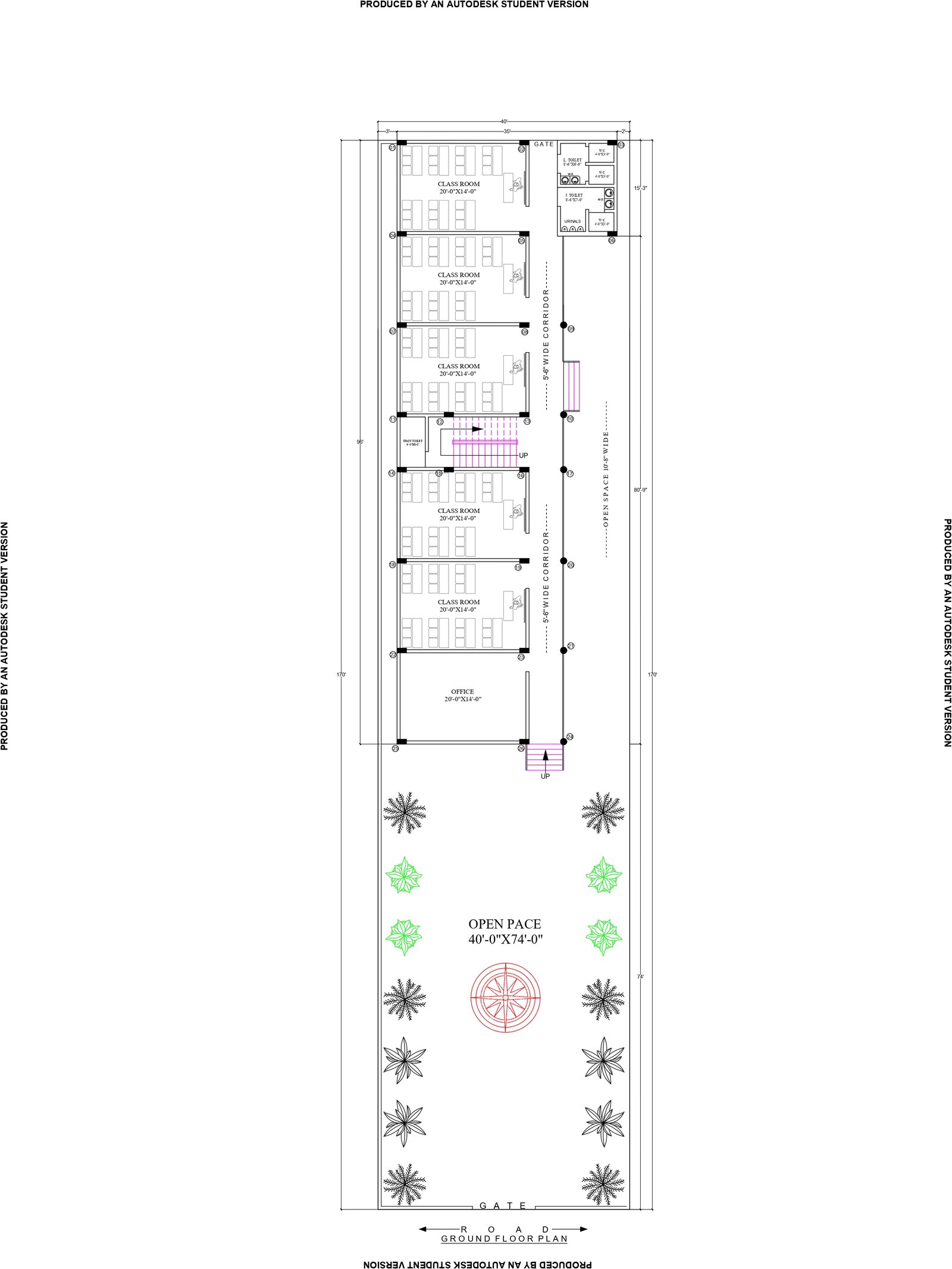 40x96 school floor plan