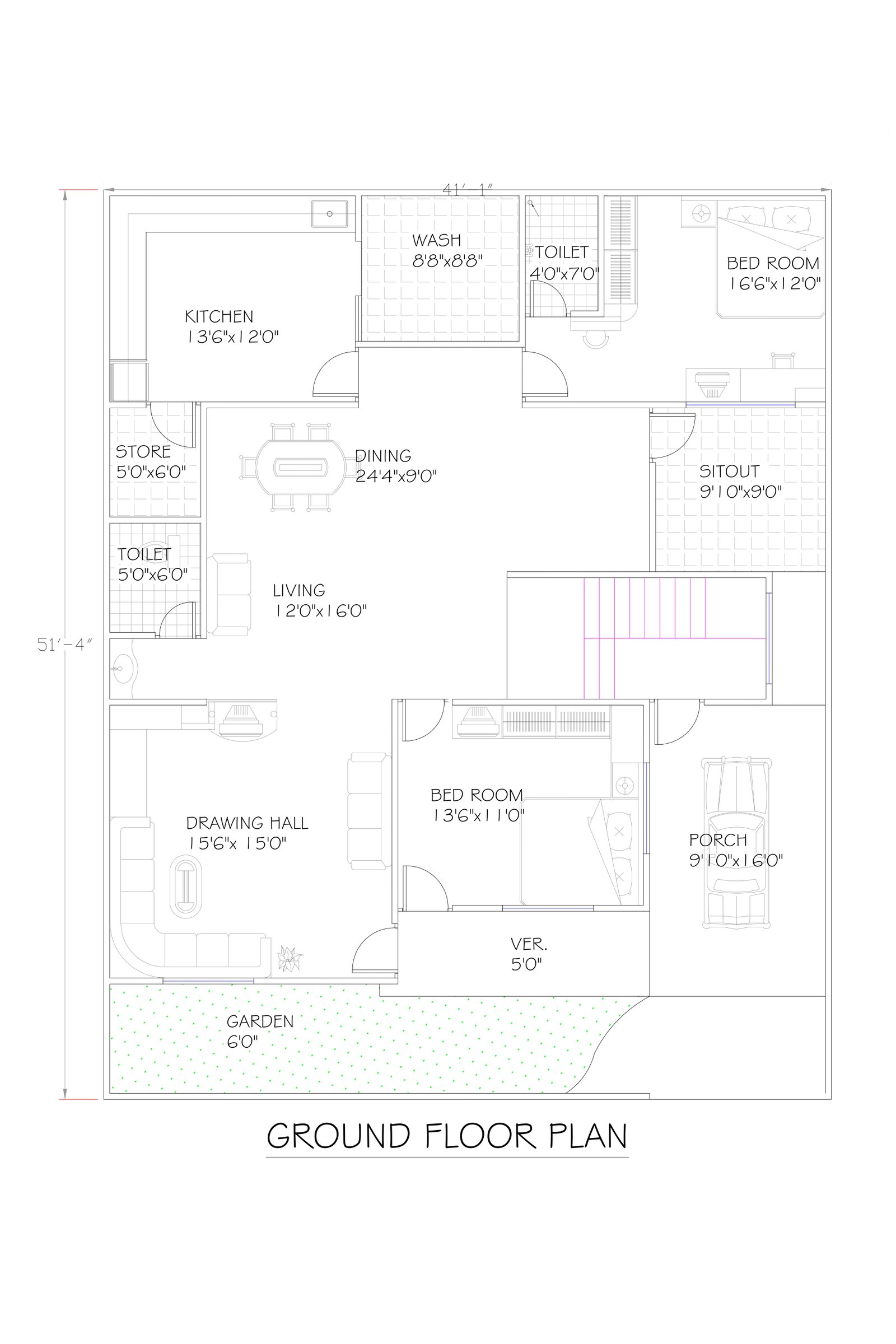 41x51 home design blueprint