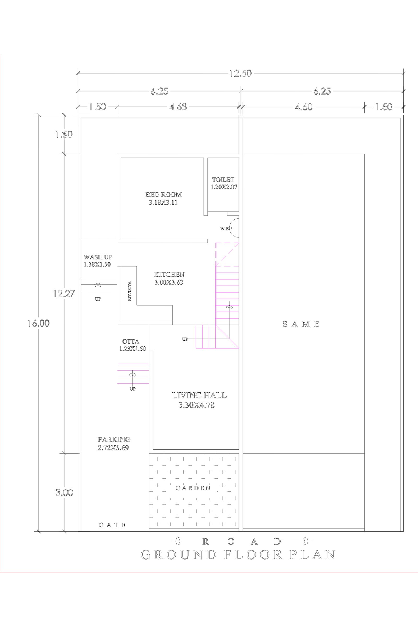 41x52 1 bhk house plan