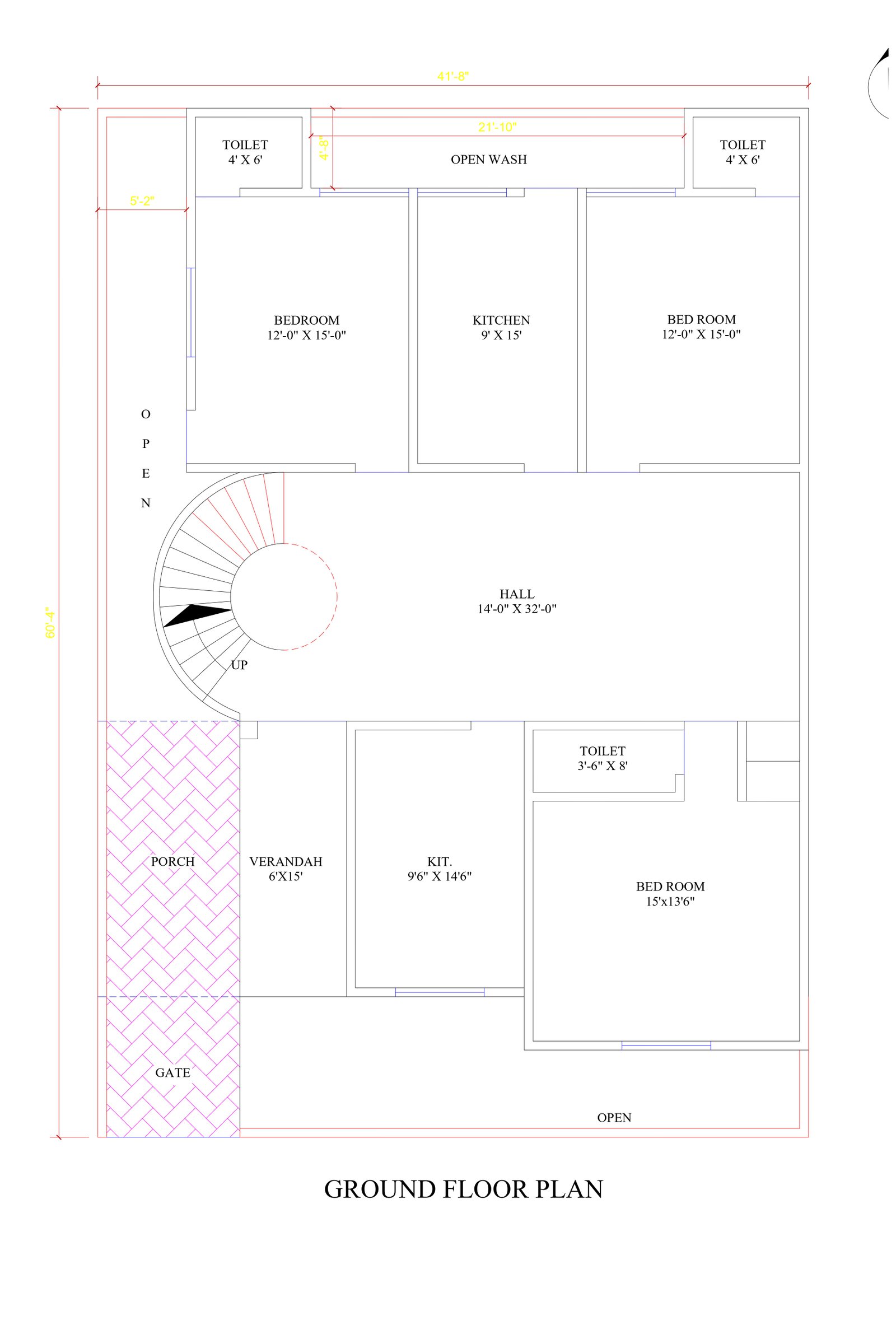 41x60 modern mansion plan