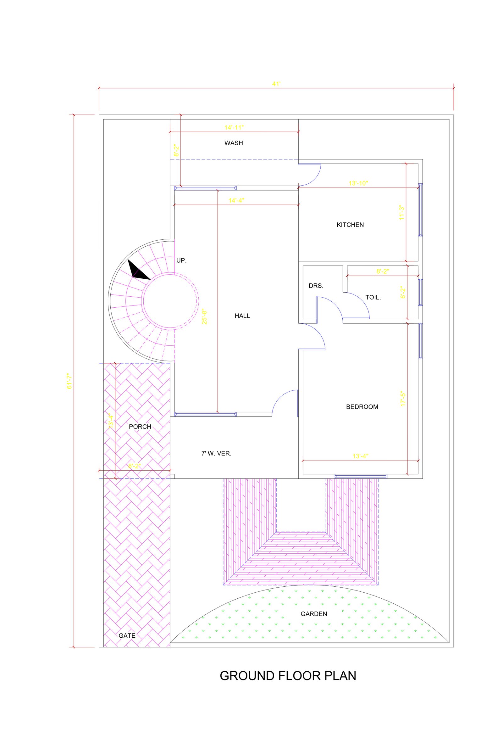 41x61 modern house drawings