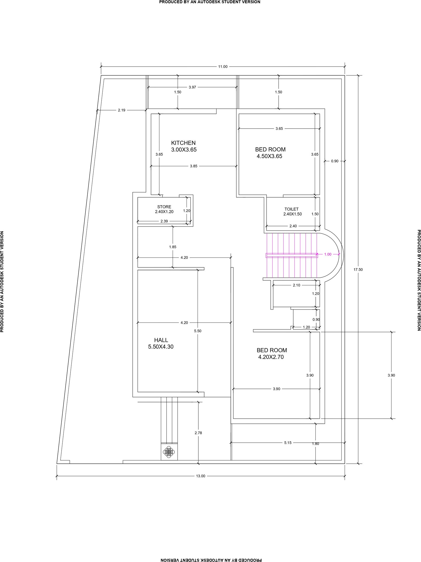 42x56 2bhk house design