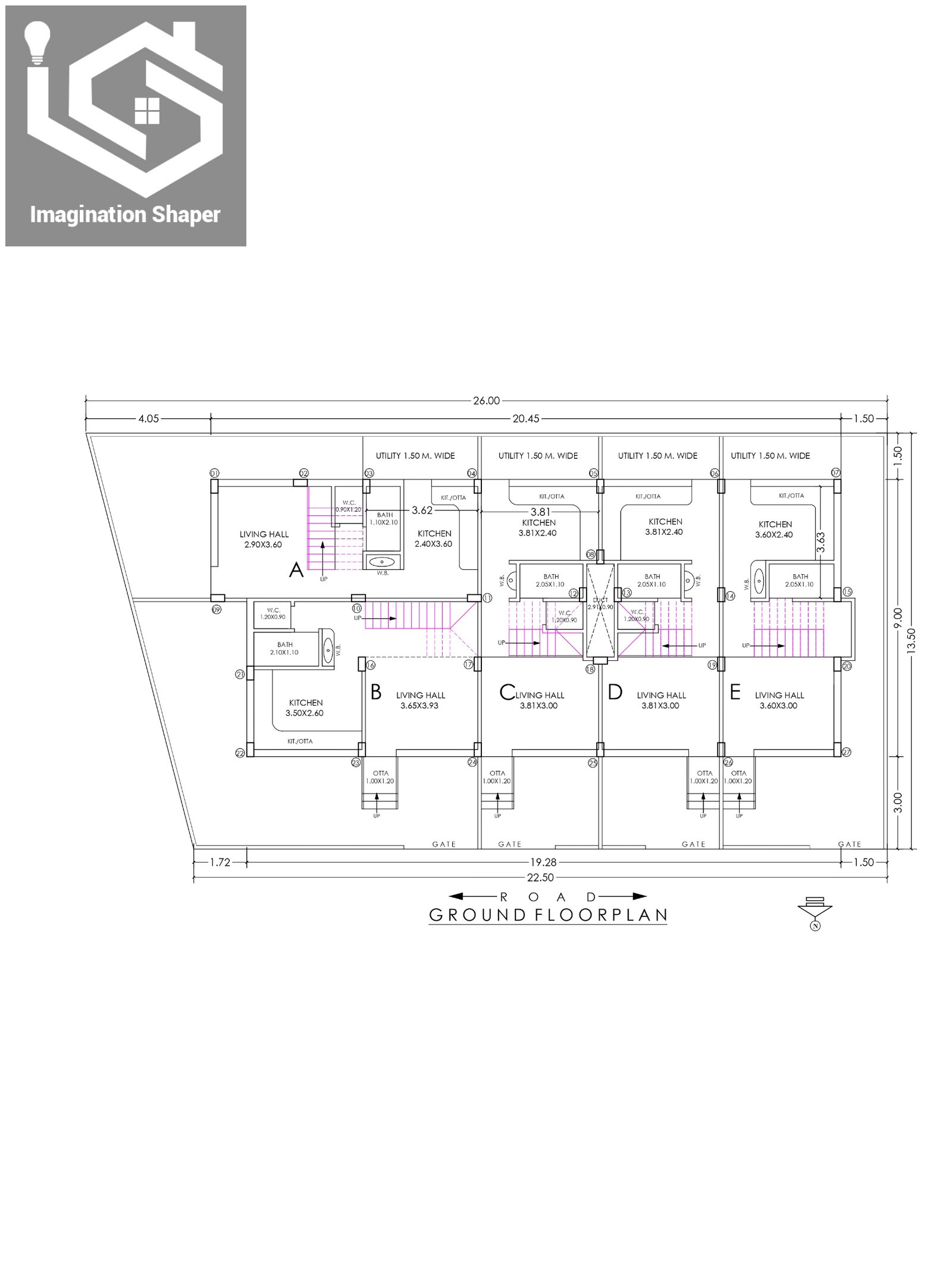 42x72 rental purpose house plans