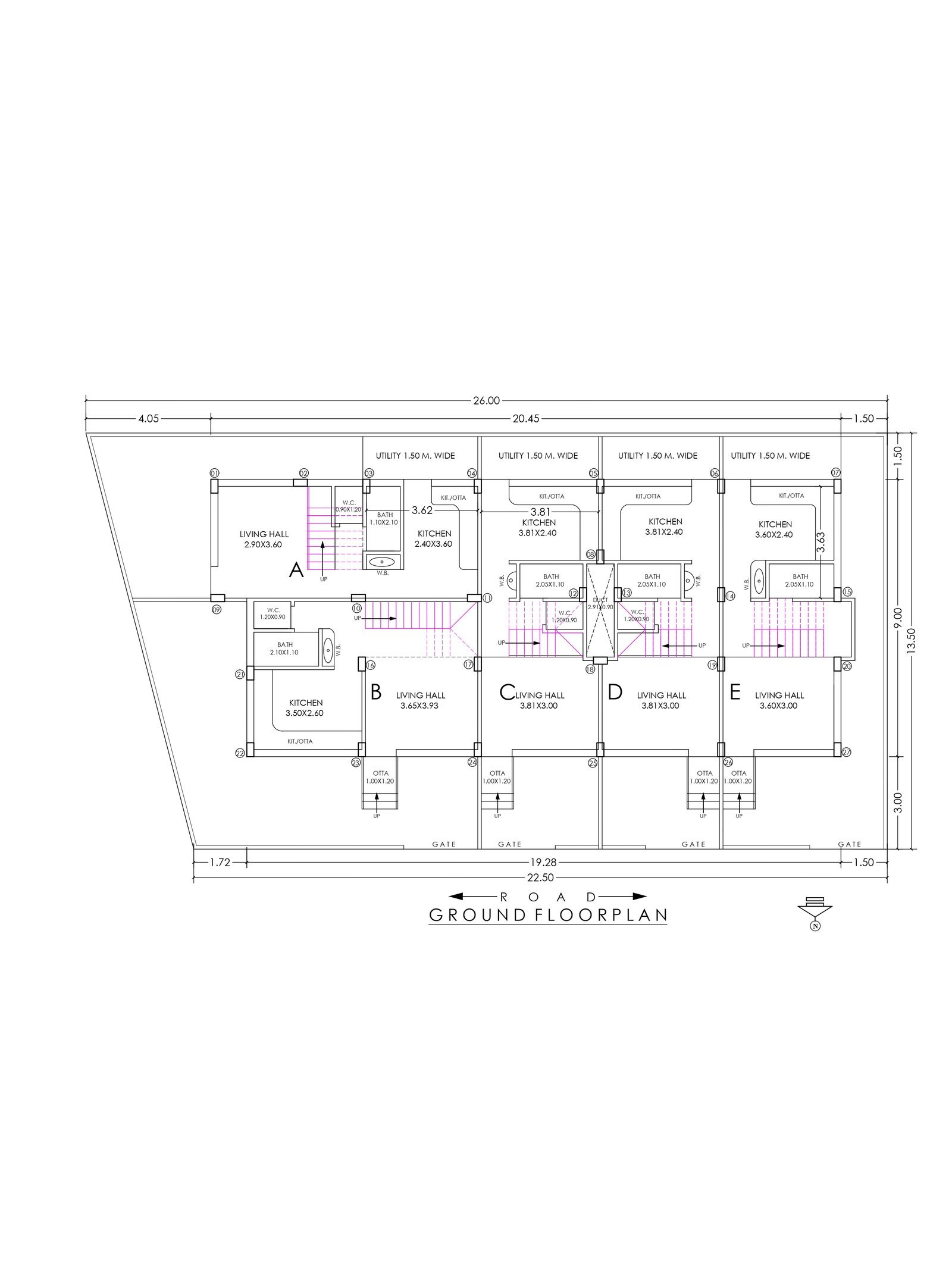 42x72 rental purpose house plans