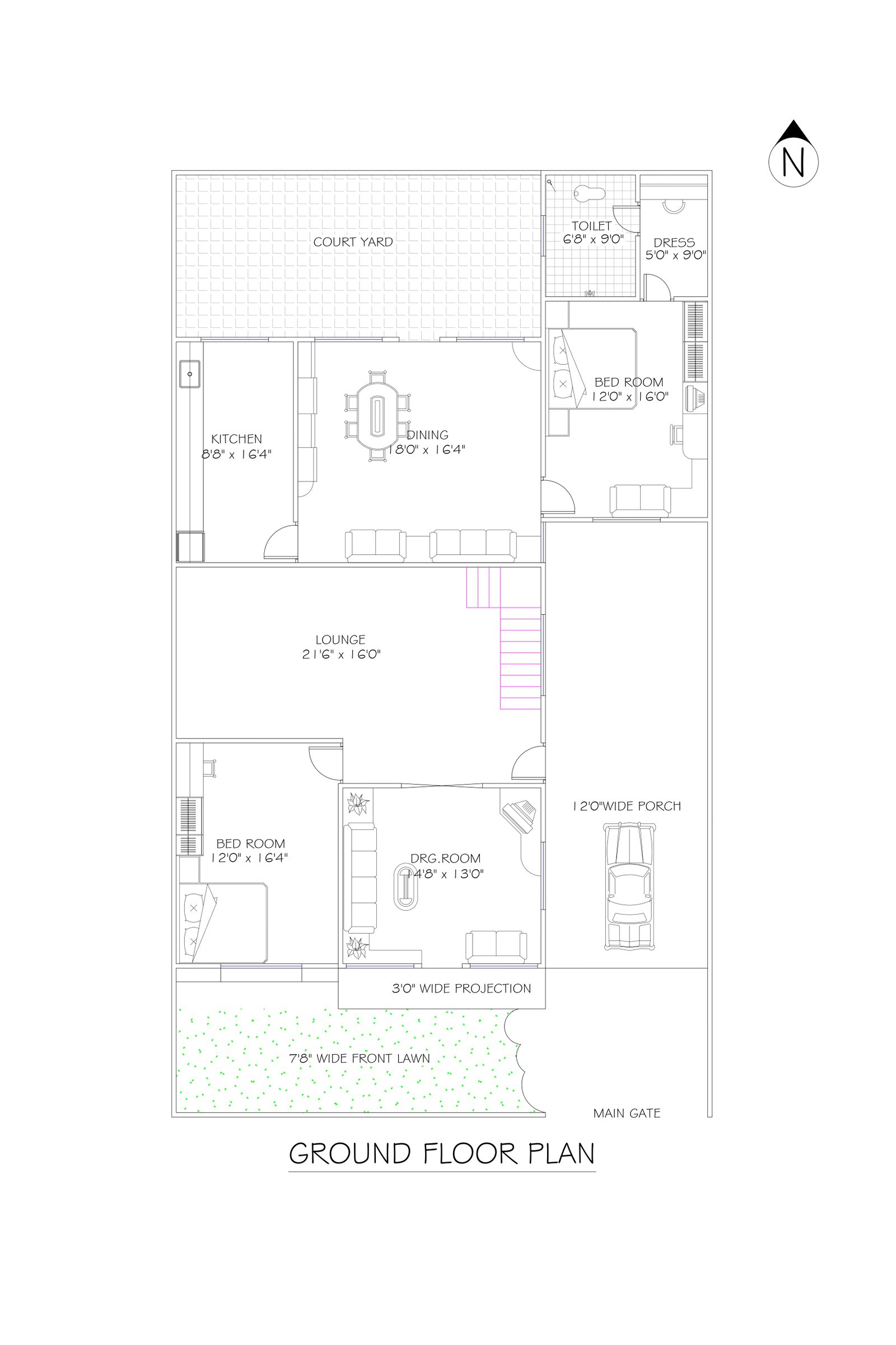 43x64 modern mansions plans