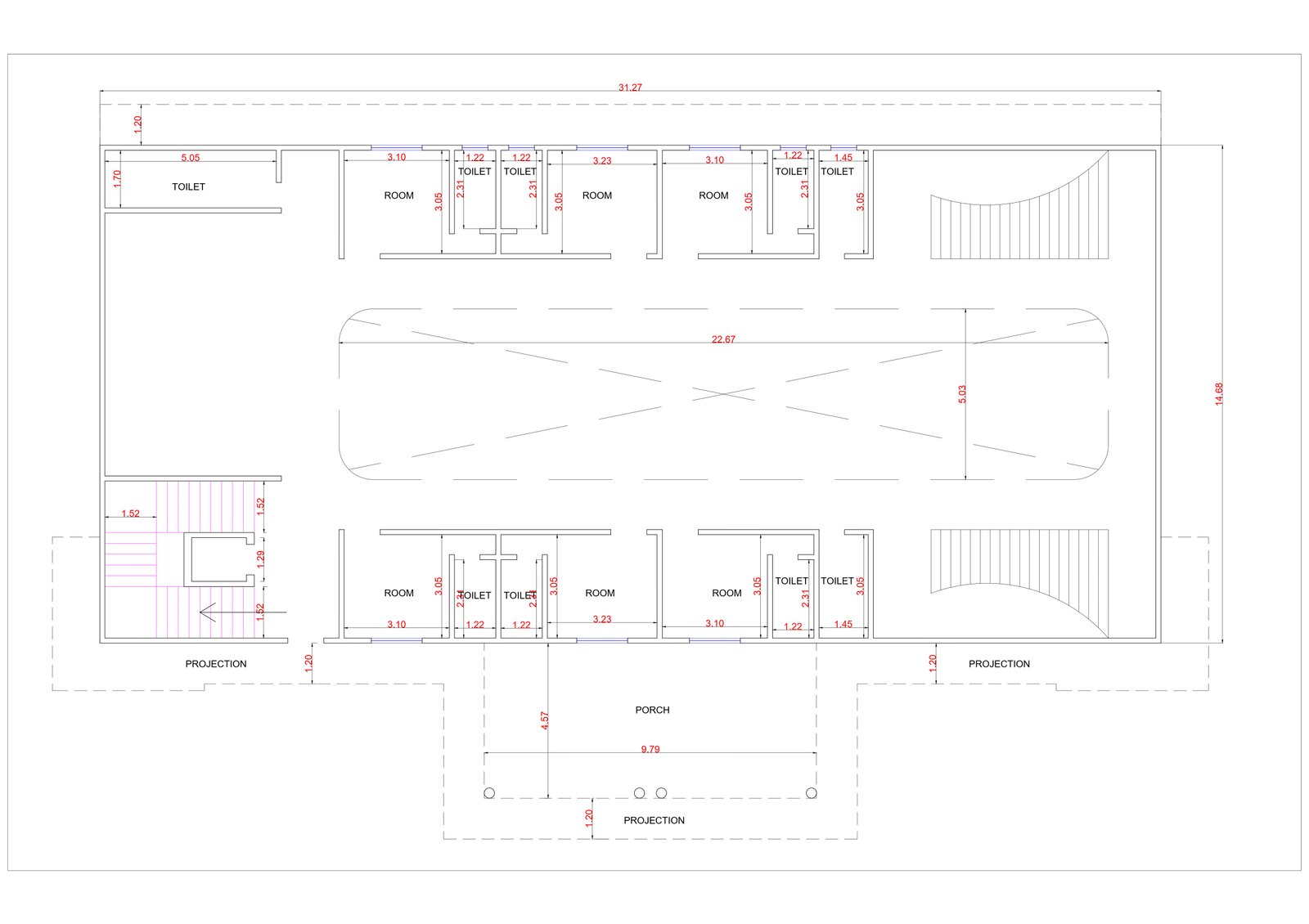 45x100 commercial building plans