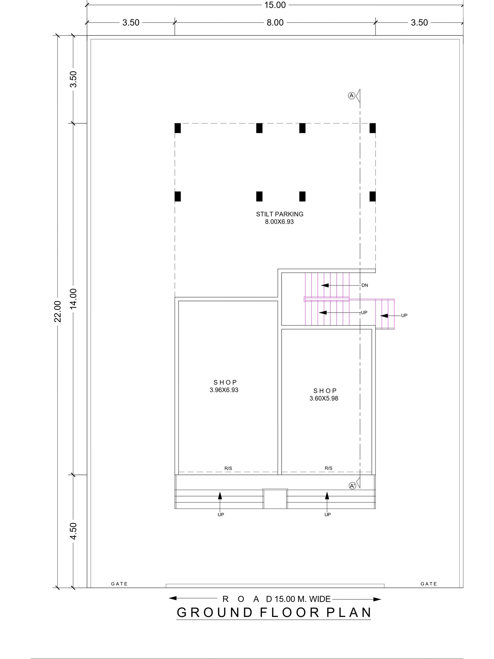 45x49 house with shop plans