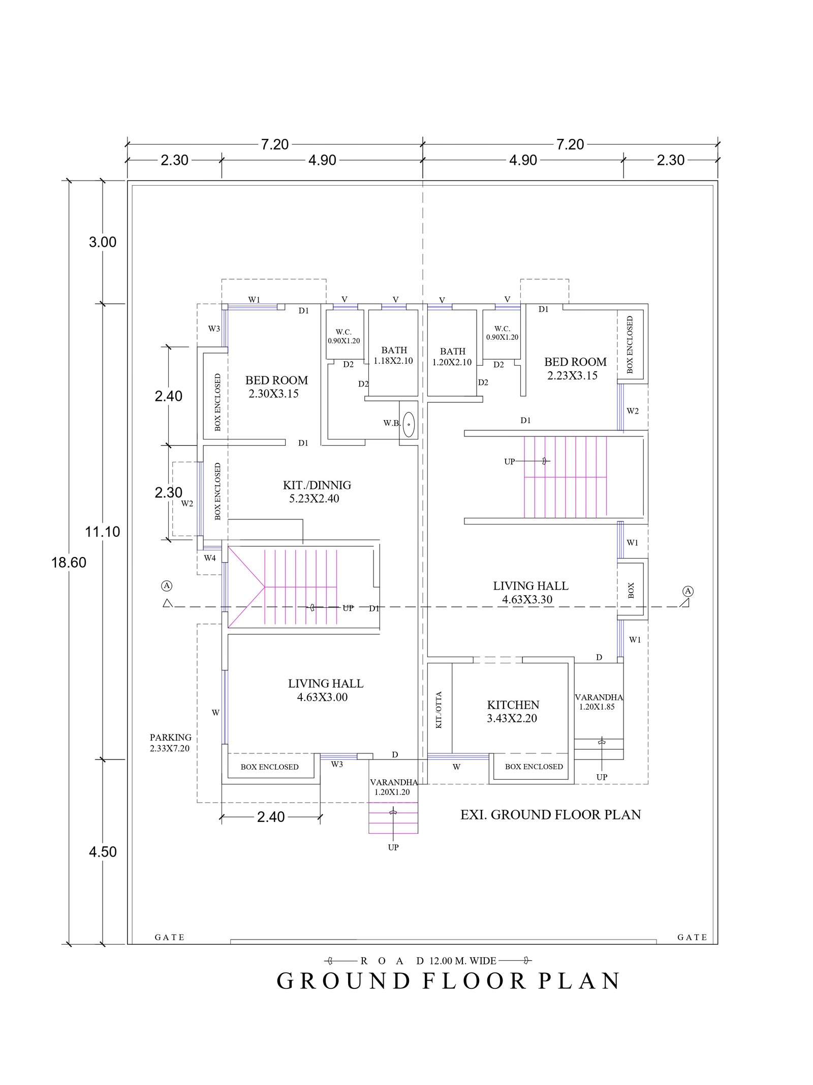 45x50 2bhk house design