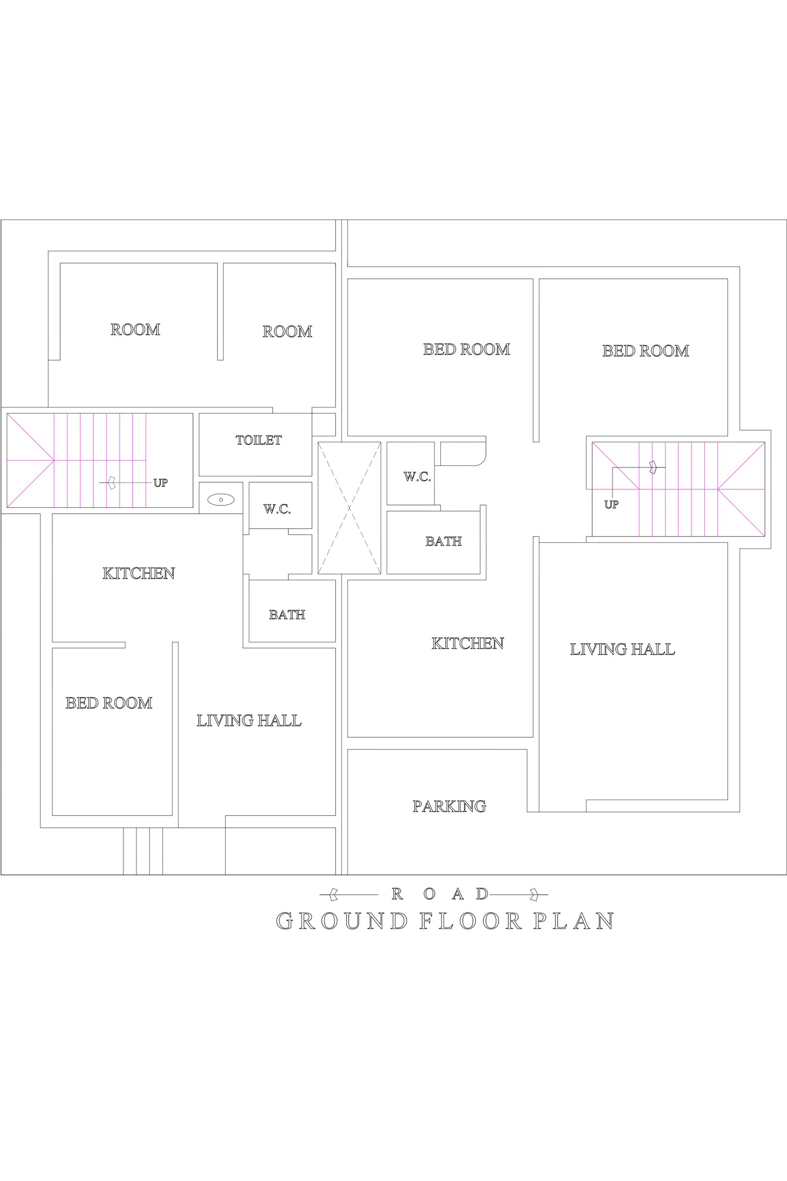 45x50 rental purpose house plans