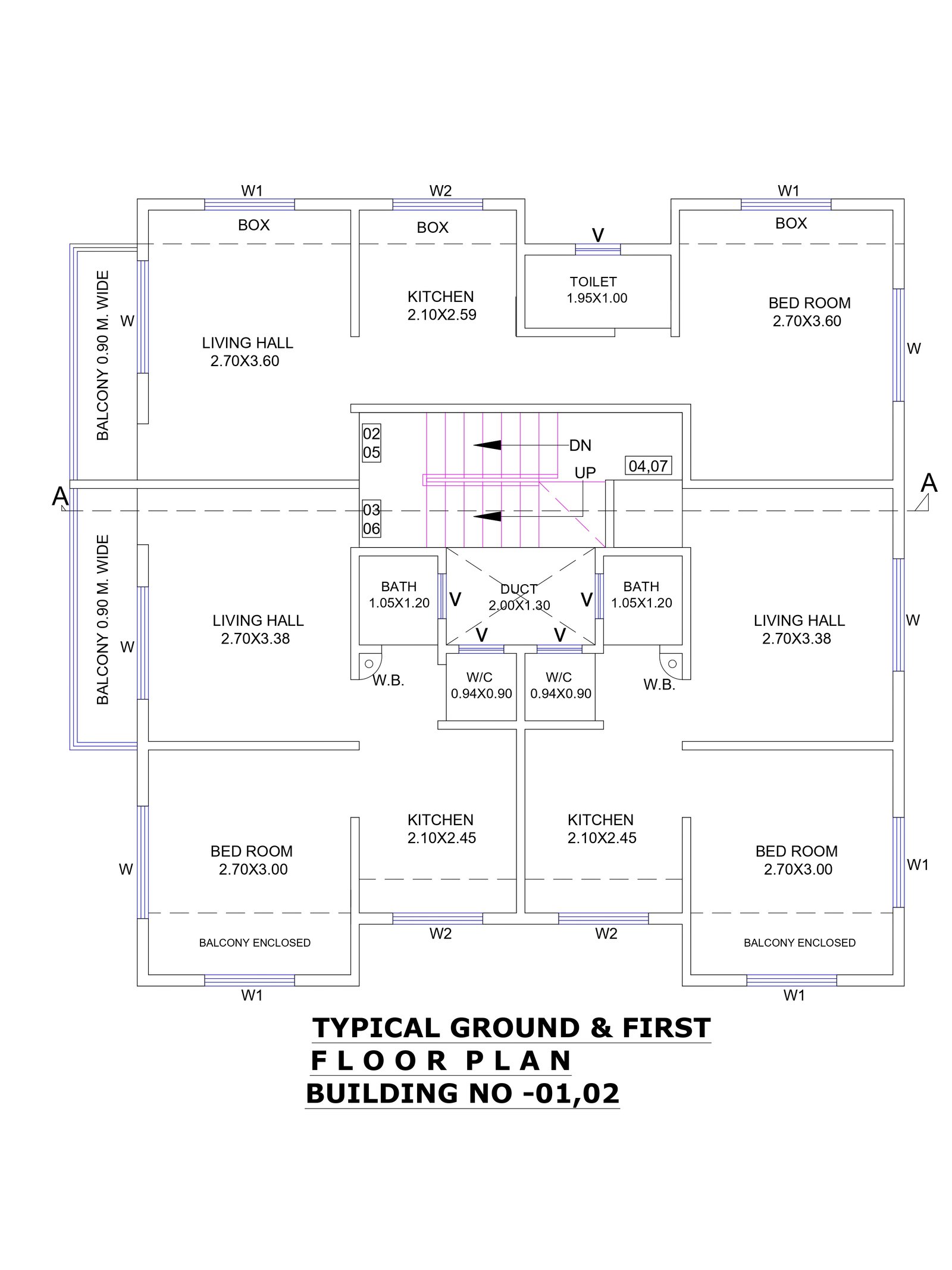 45x50 rental purpose house plans