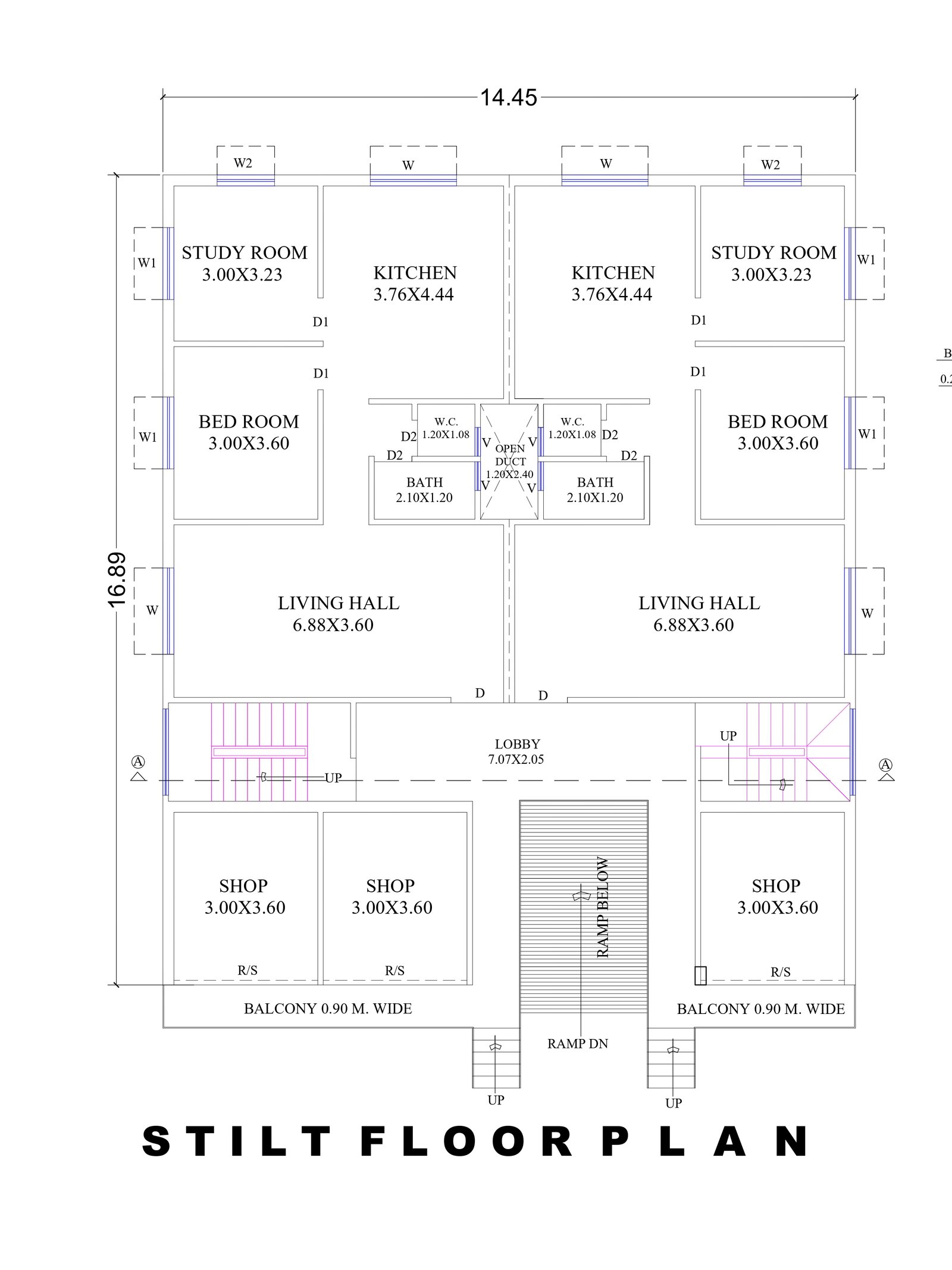 45x51 house with shop plans