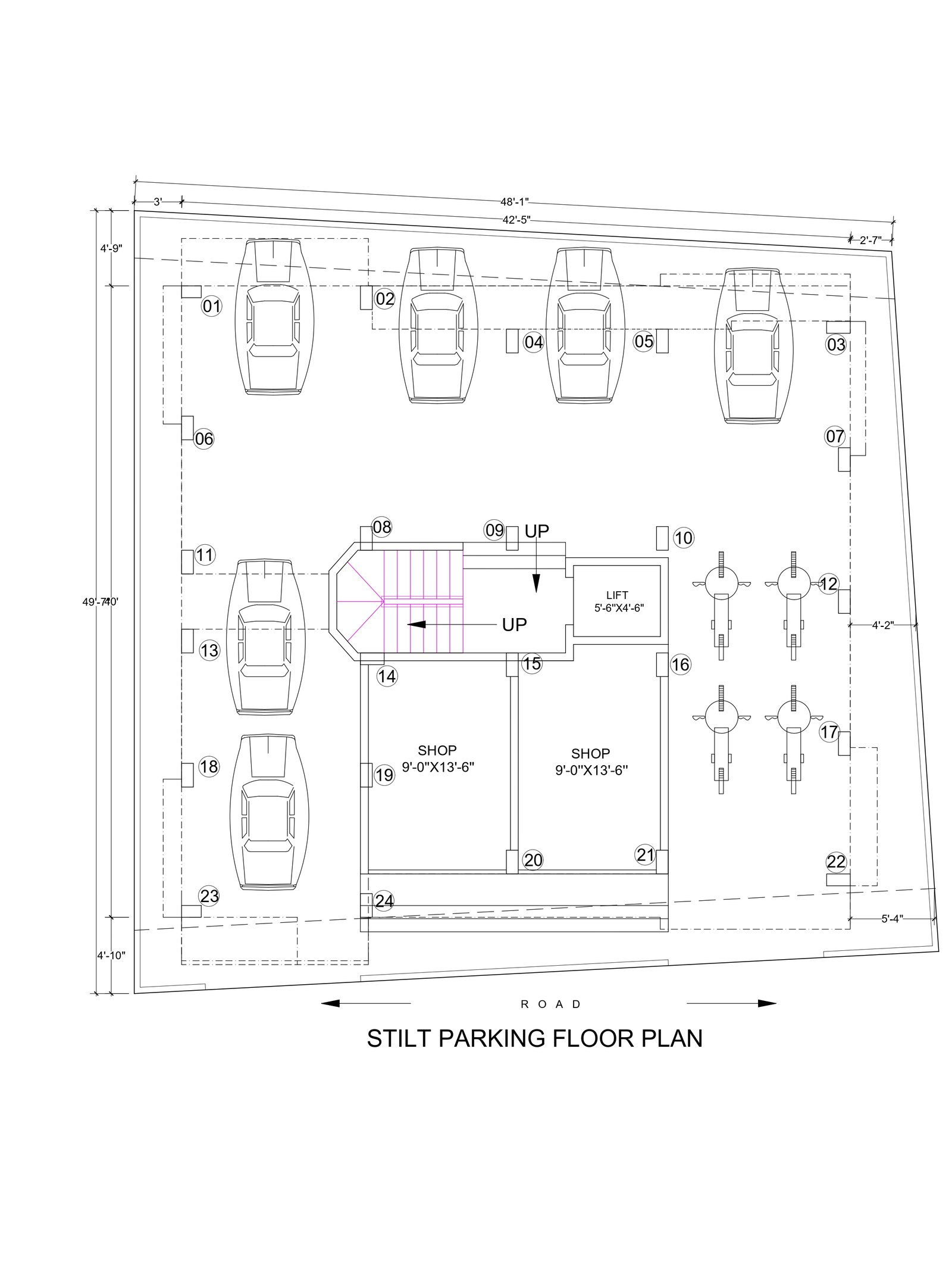 48x49 rental purpose house plans