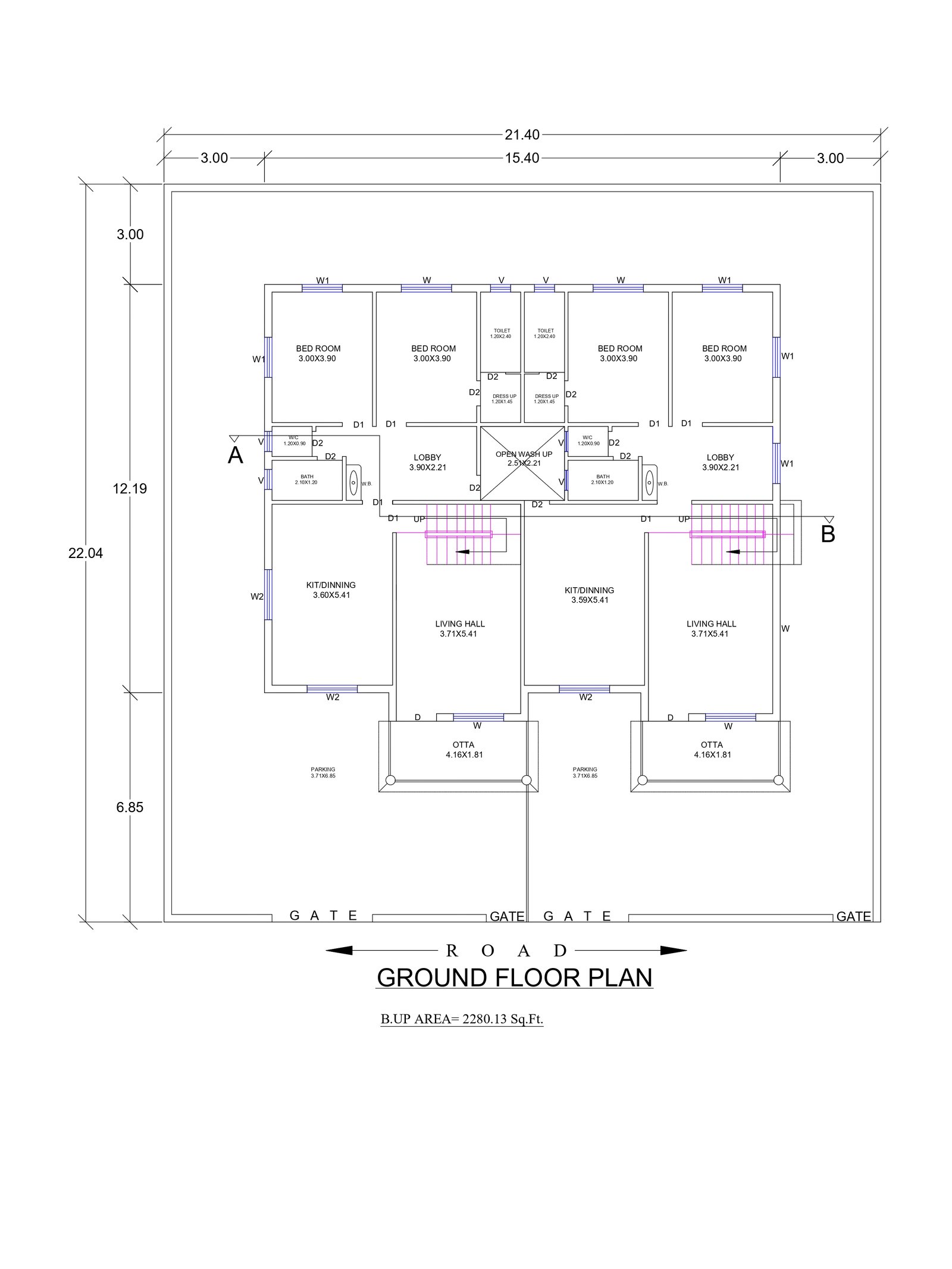 48x70 rental purpose house plans