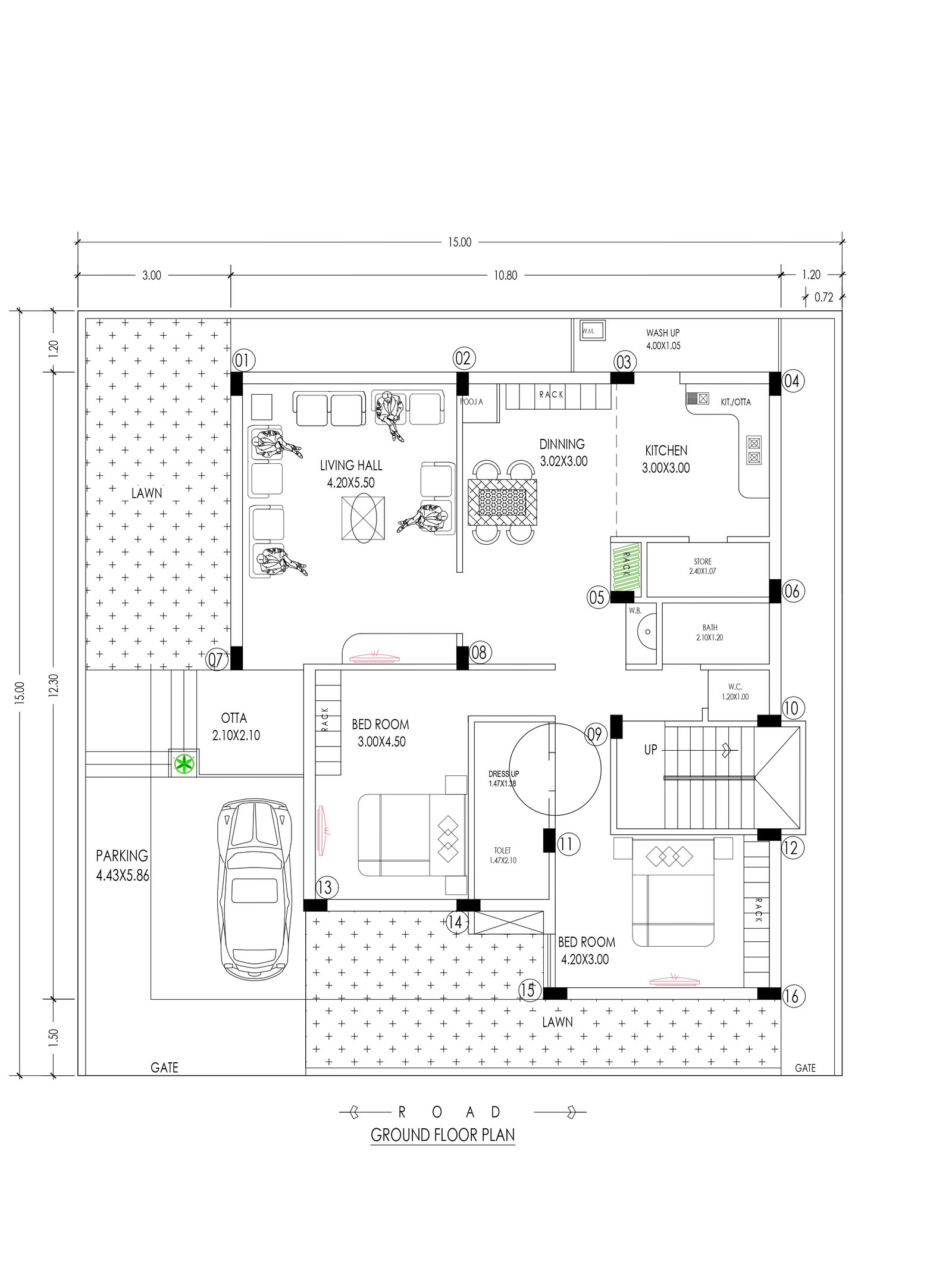 49x49 modern villa design