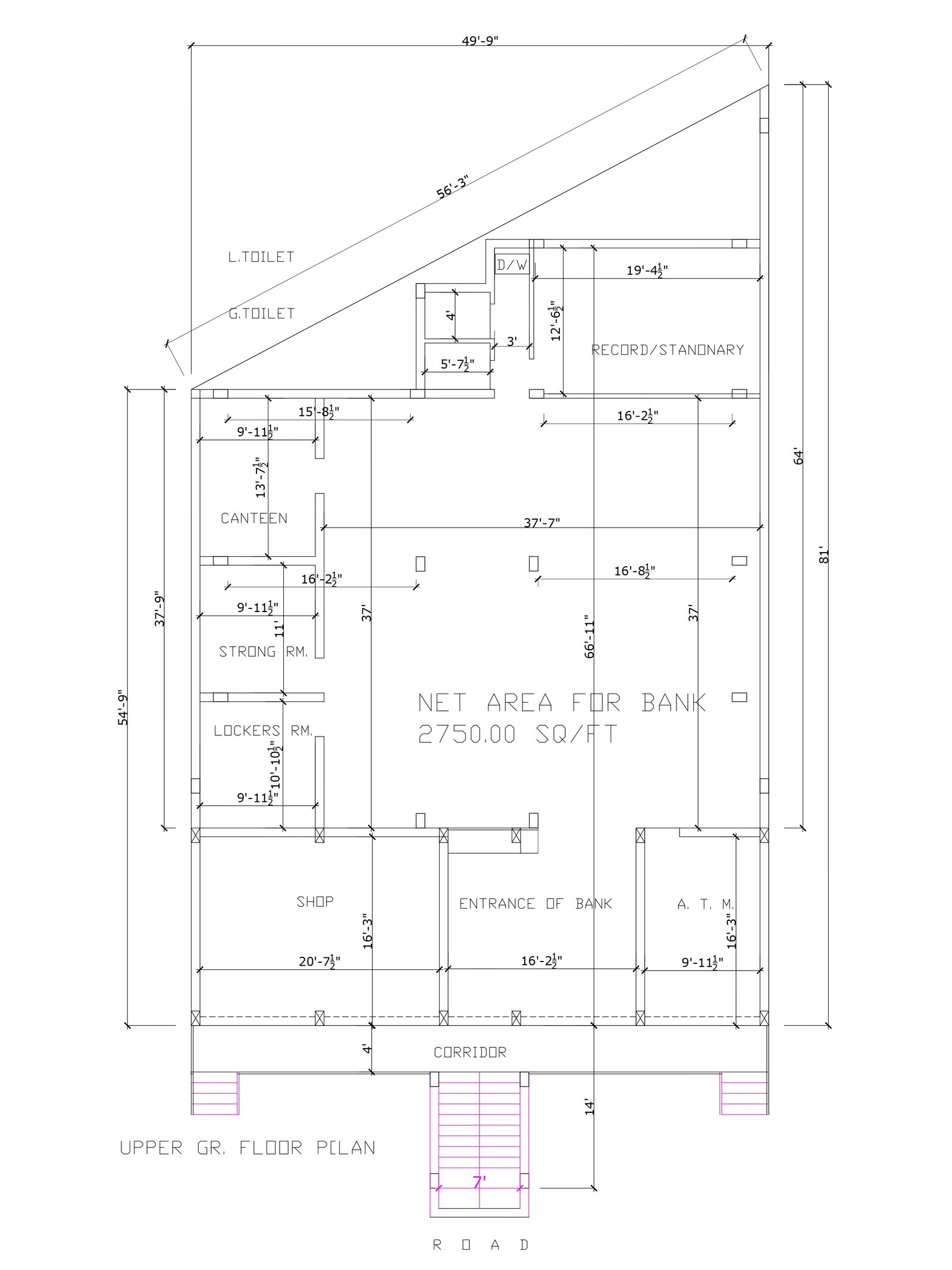 49x81 commercial building plans