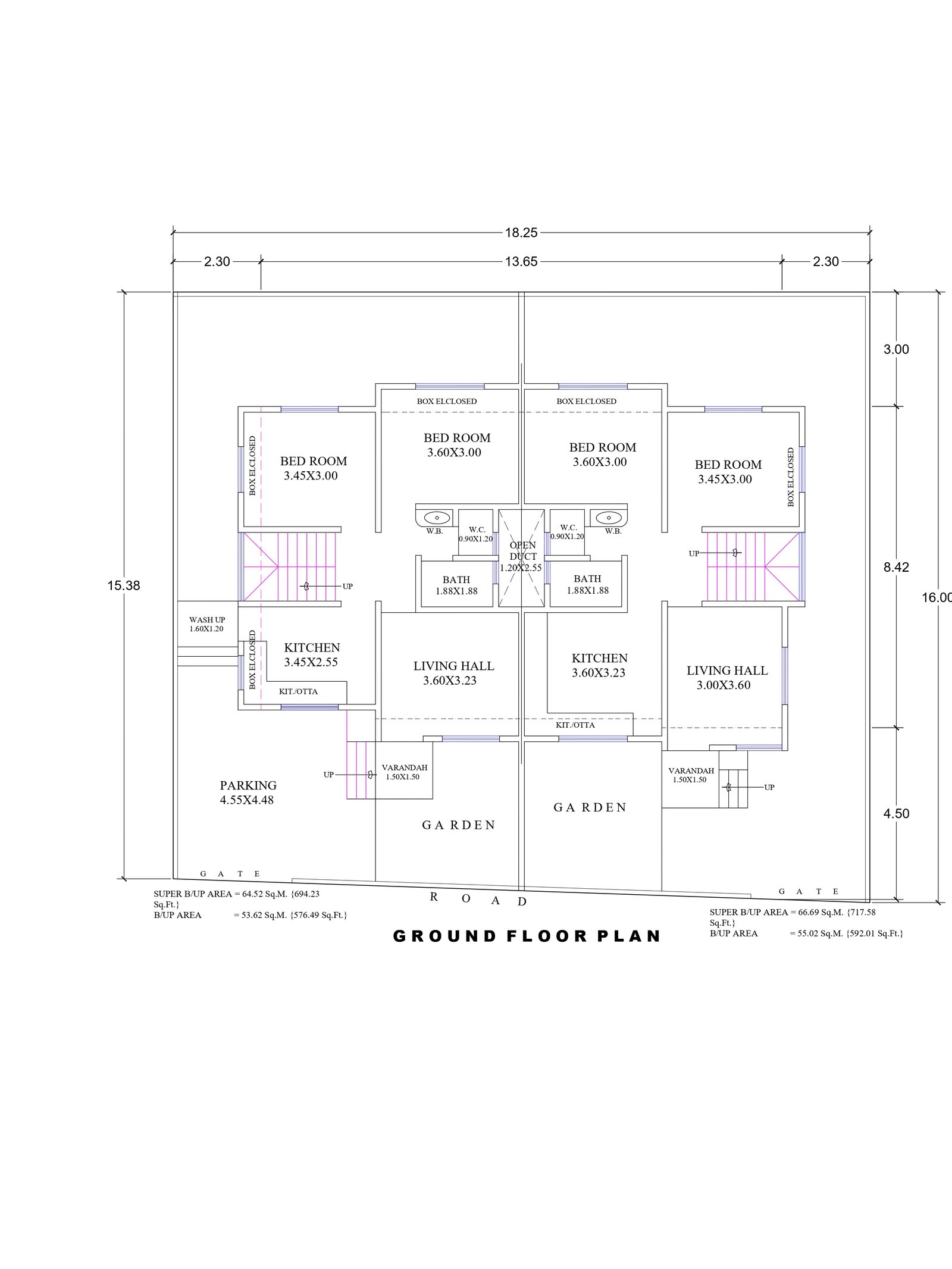 51X58 4bhk house plan