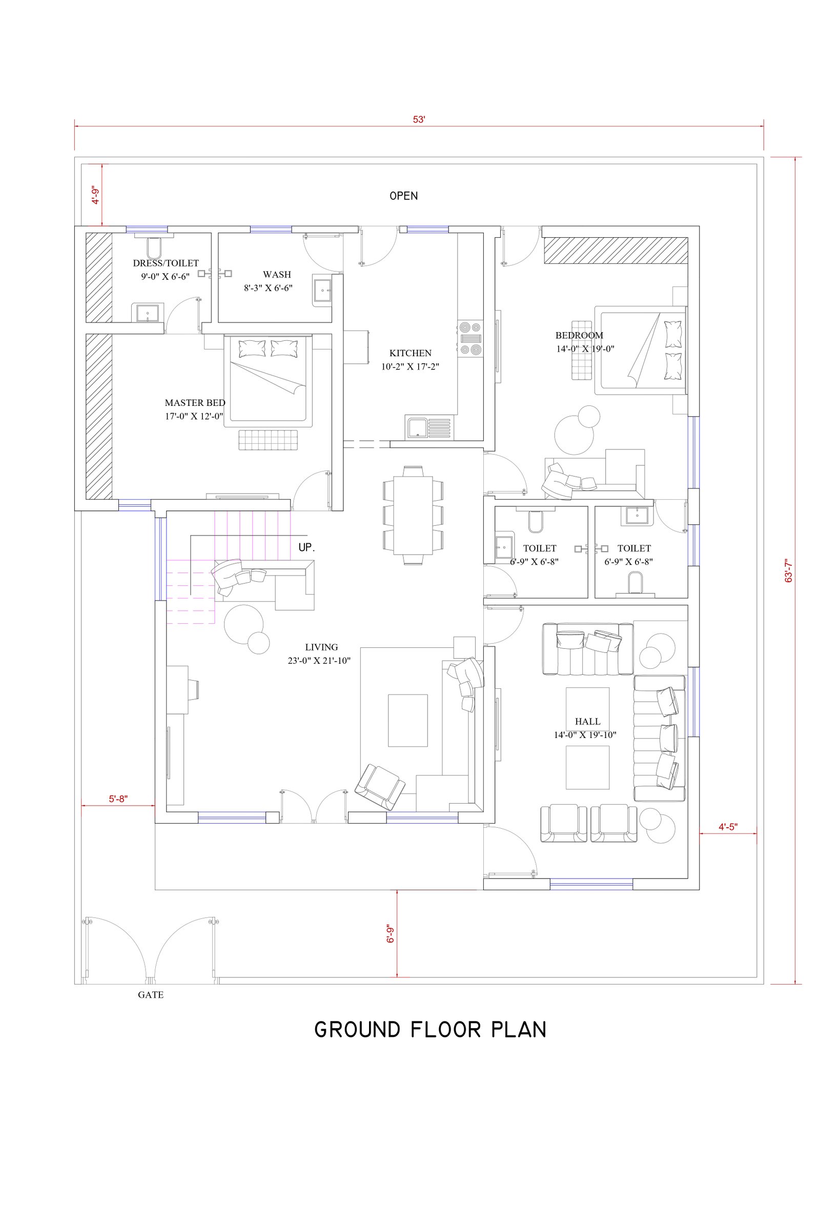 53x63 3d floor plans