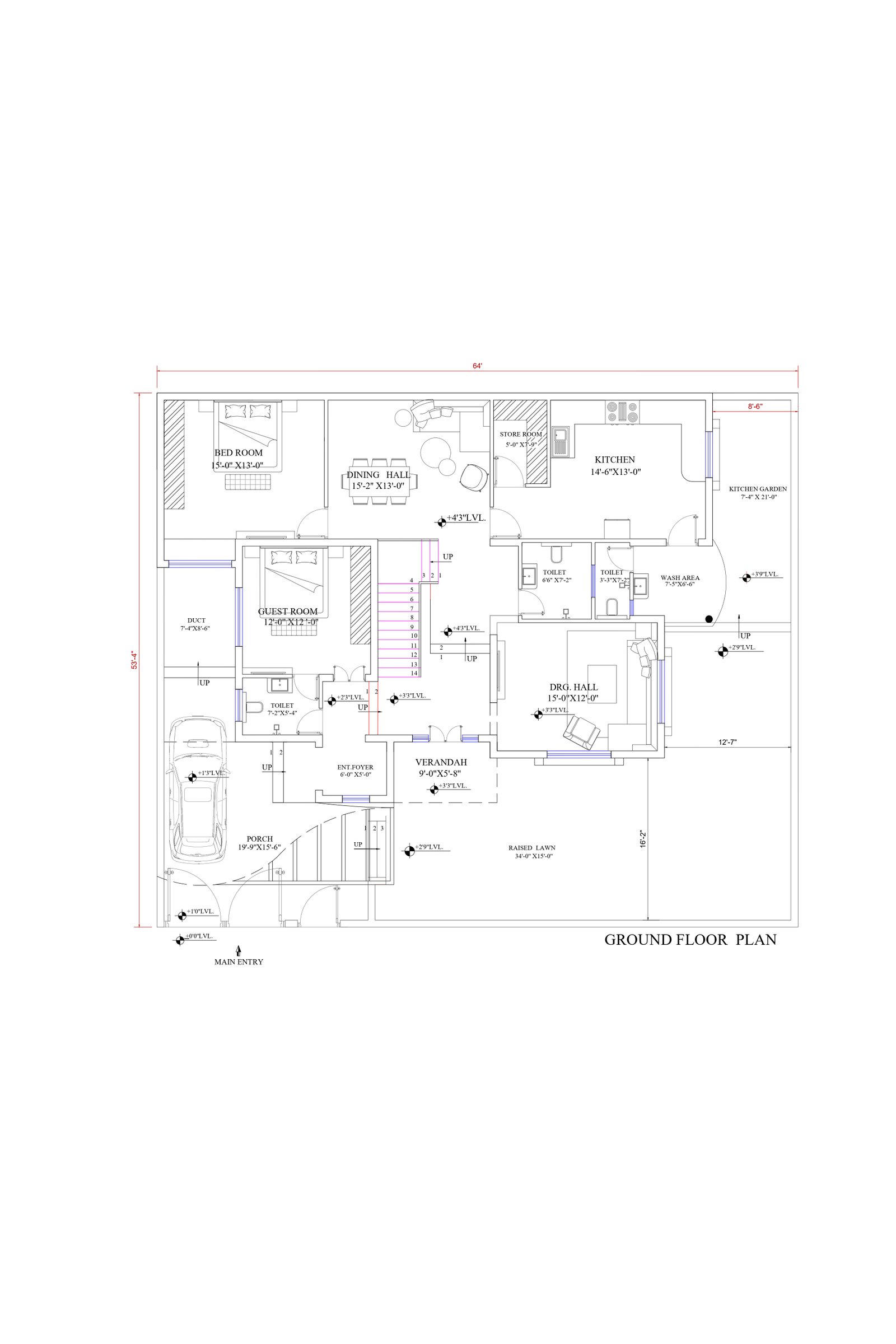 53x64 ultra modern home design