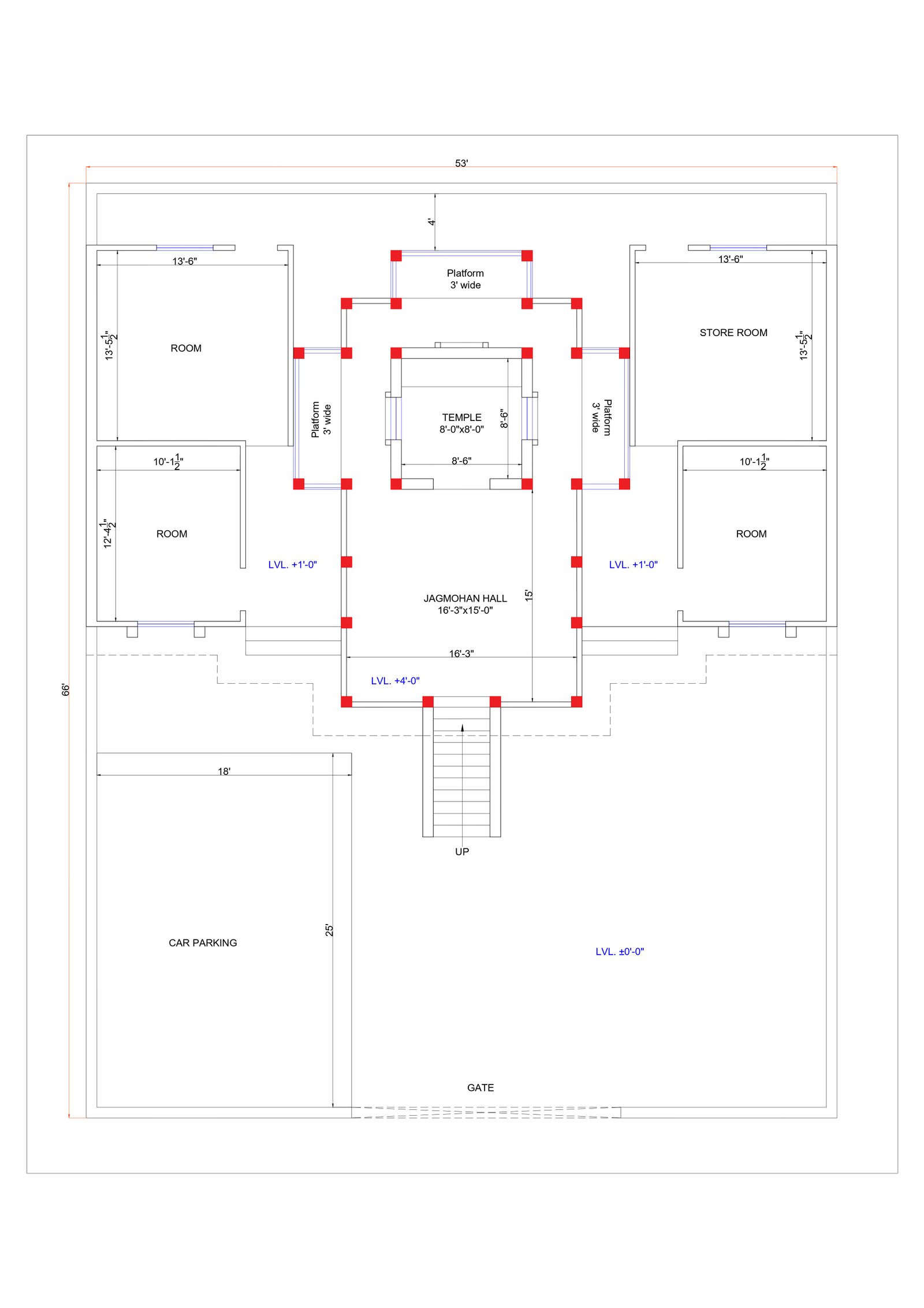 54x66 plan with puja
