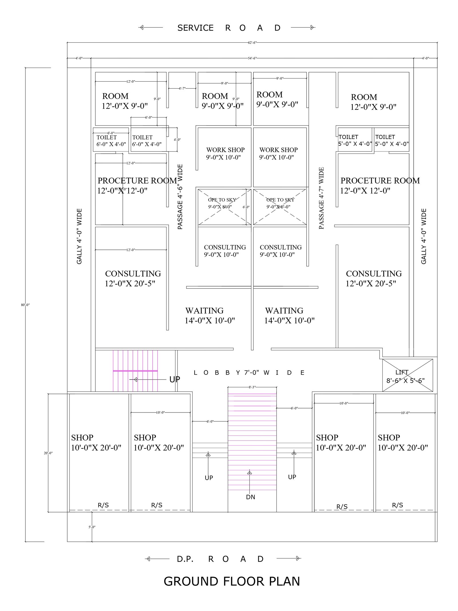 54x80 house with shop plans