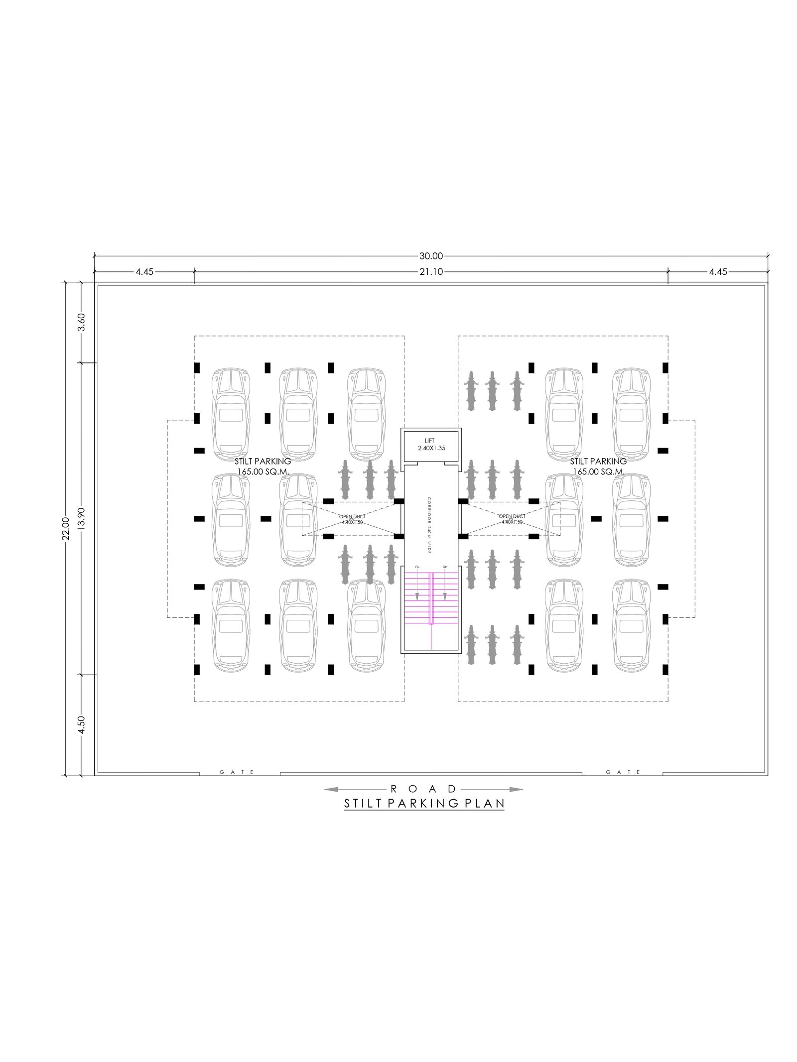 70x96 4bhk house design